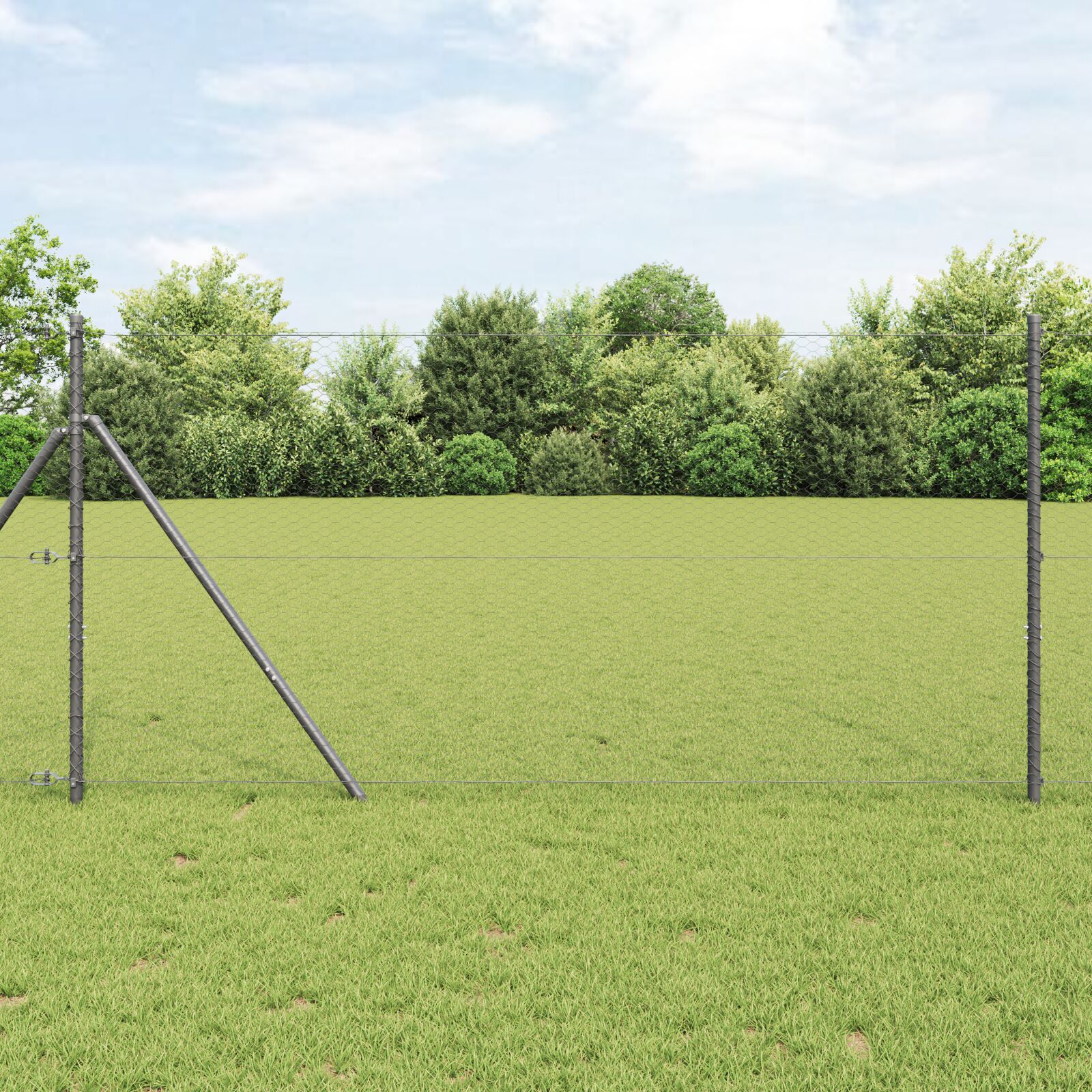 Hexagon Hegn Grå 1.4x50 m Stål