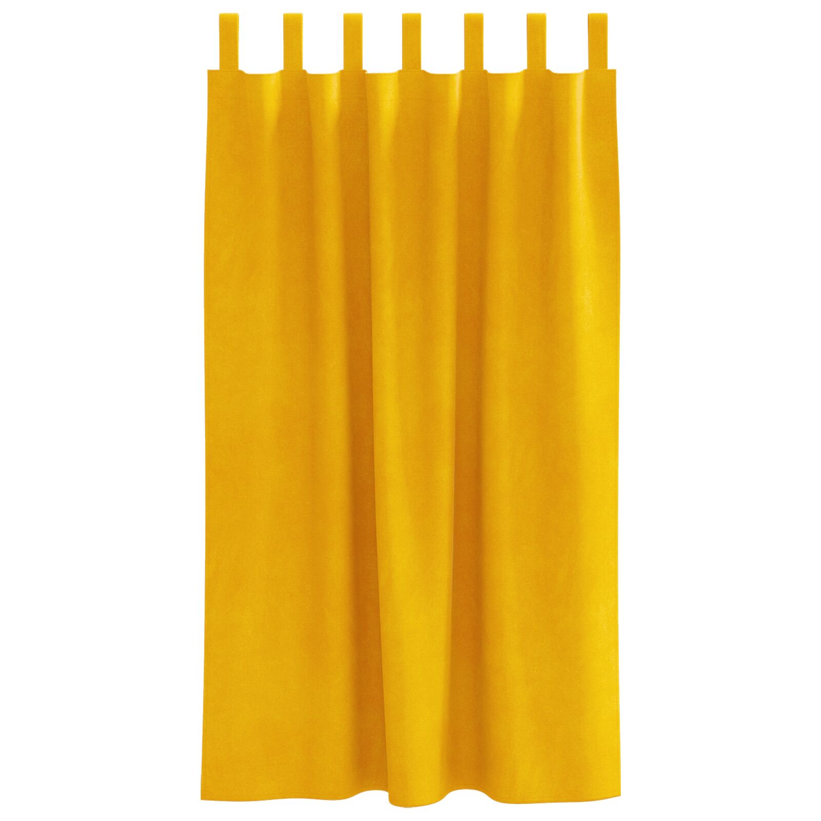 Zastore za zatamnjenje s petljama 2 kom Mustard žuti baršun - Slika 3