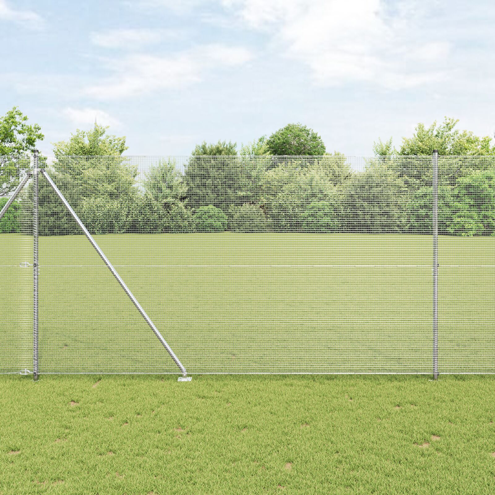 vidaXL zavarena žičana ograda s 13 klinova 1,5x50 m pocinčani čelik