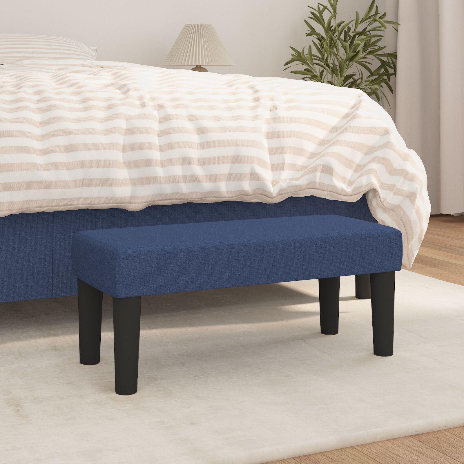 bænk 70x30x30 cm stof blå