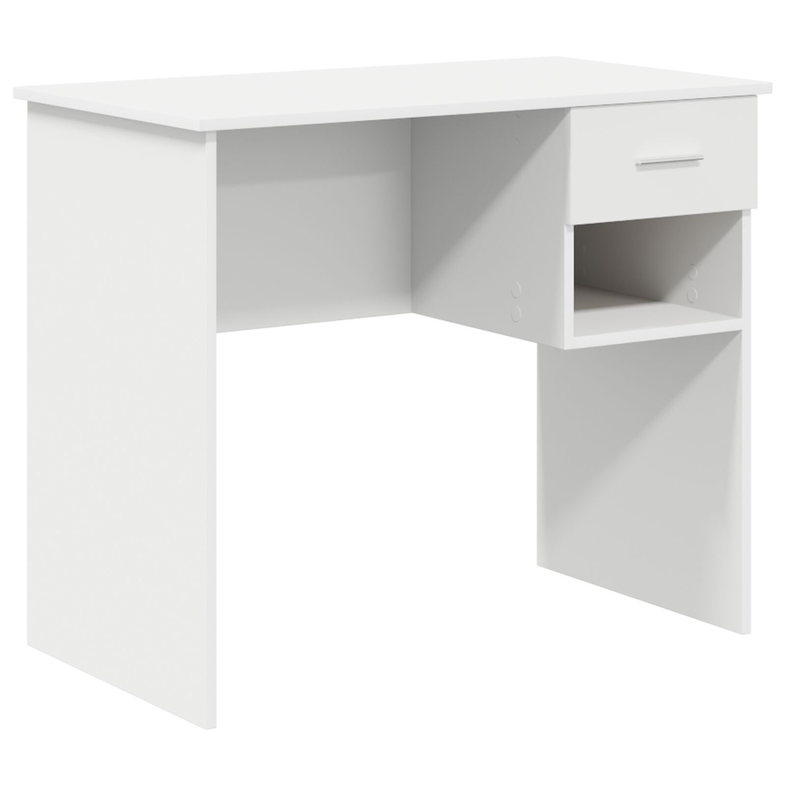 Stol s pohranom bijeli 90x49.5x75 cm konstruirano drvo