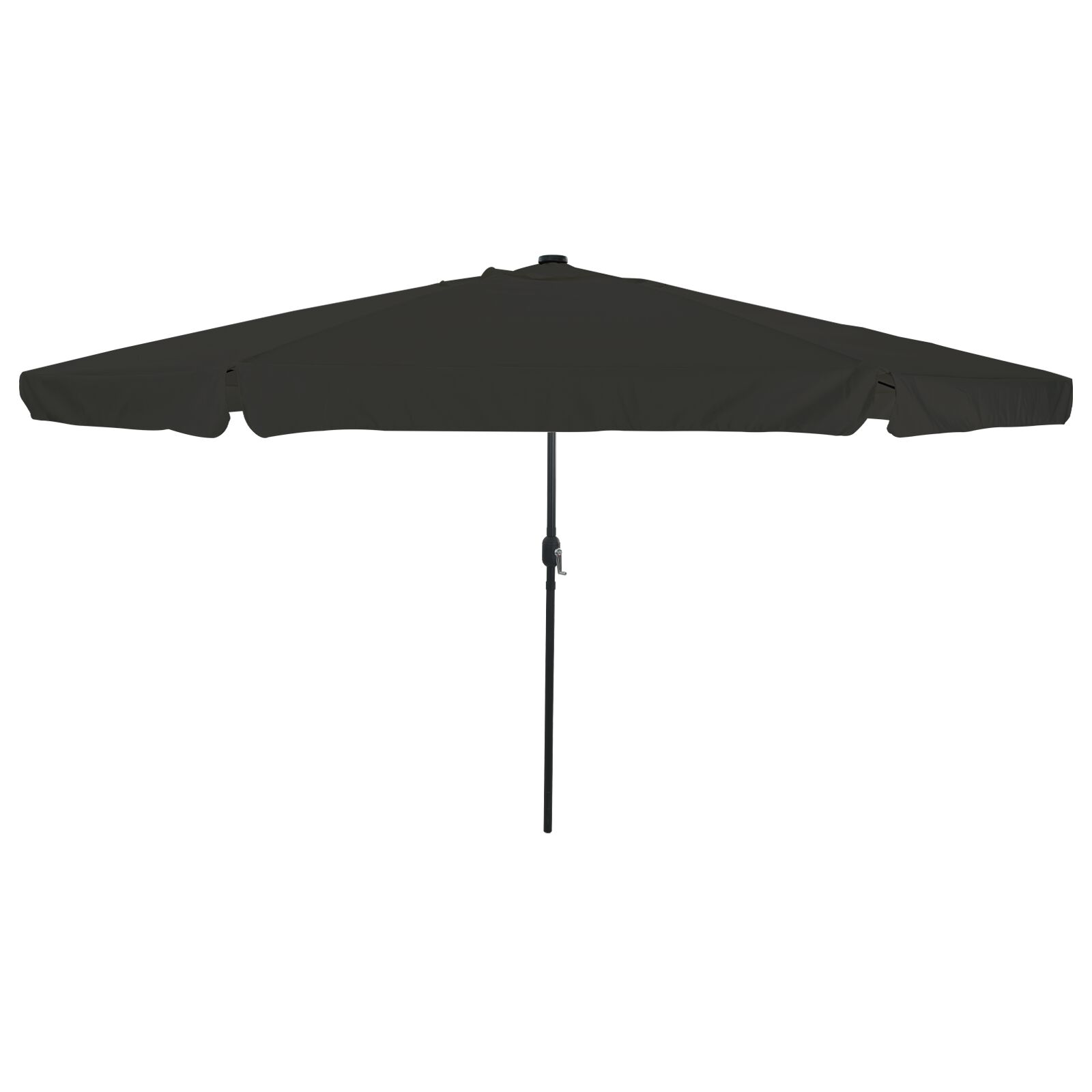 Suncobran s LED svjetlima ø395x245 cm Crna