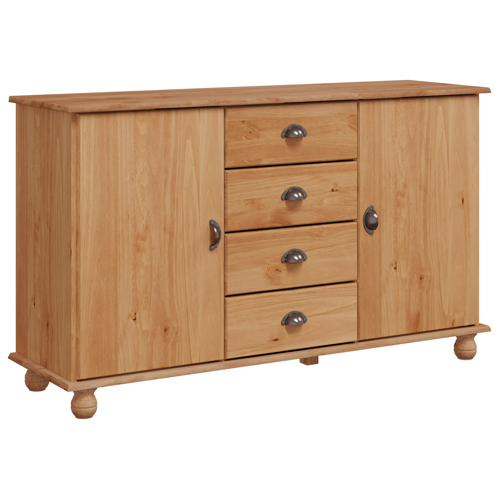 vidaXL Sideboard "ASKIM" 133,5x40x79 cm Solidna drva bor