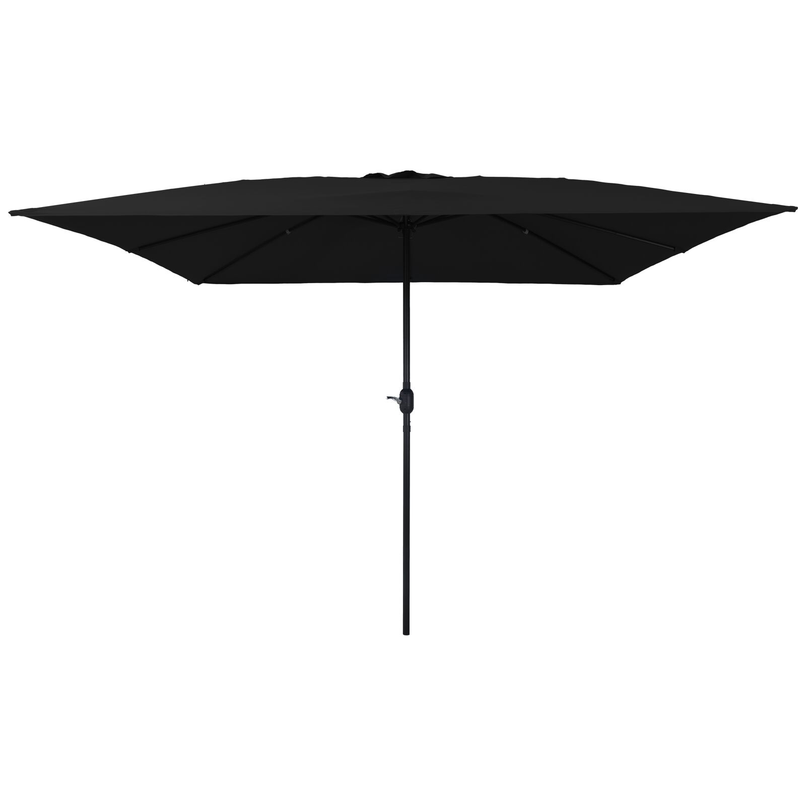 Kvadratni suncobran za vrt 295x245 cm Crni