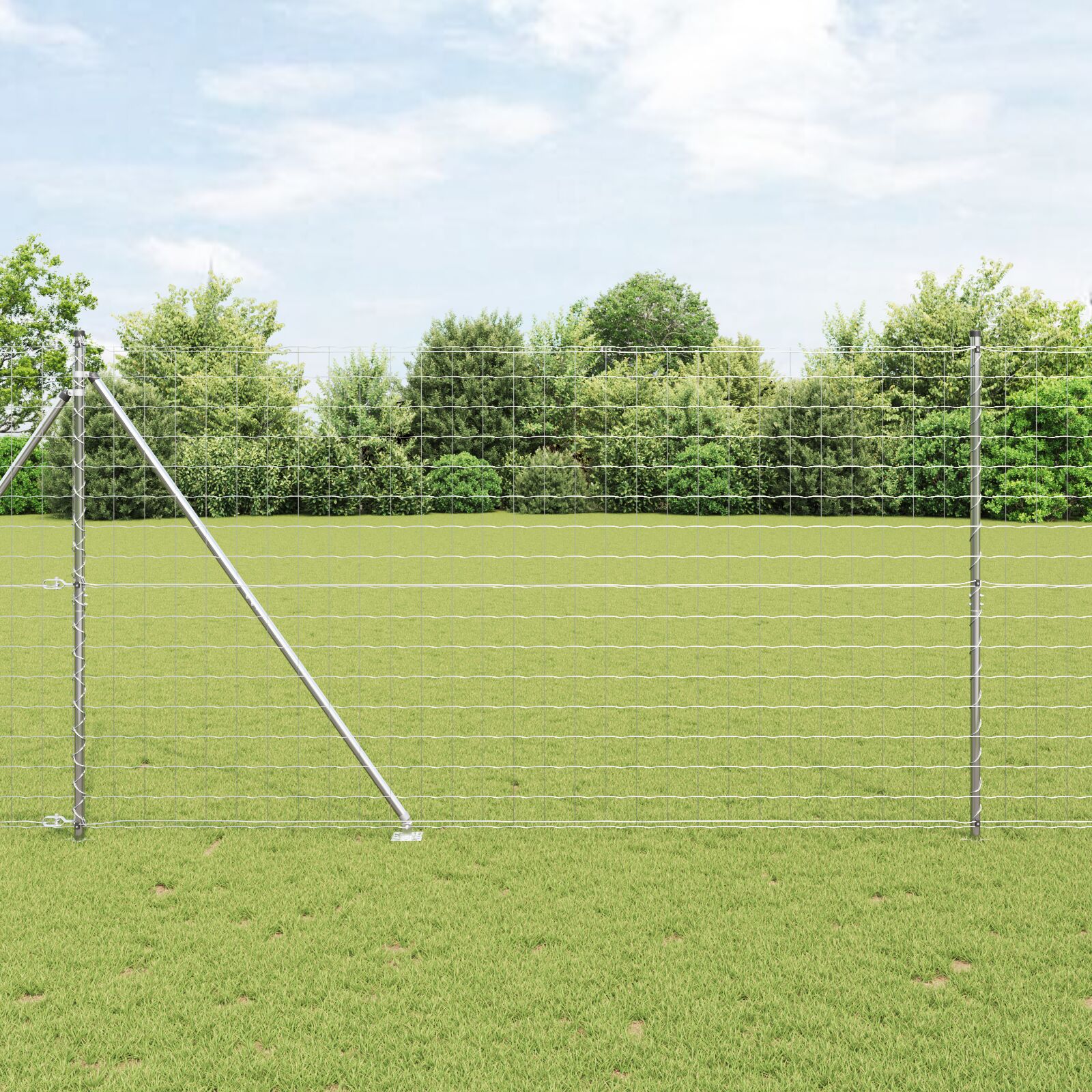 Euro Hegn med 7 Spike Poster 1.6x10 m Galvaniseret Stål