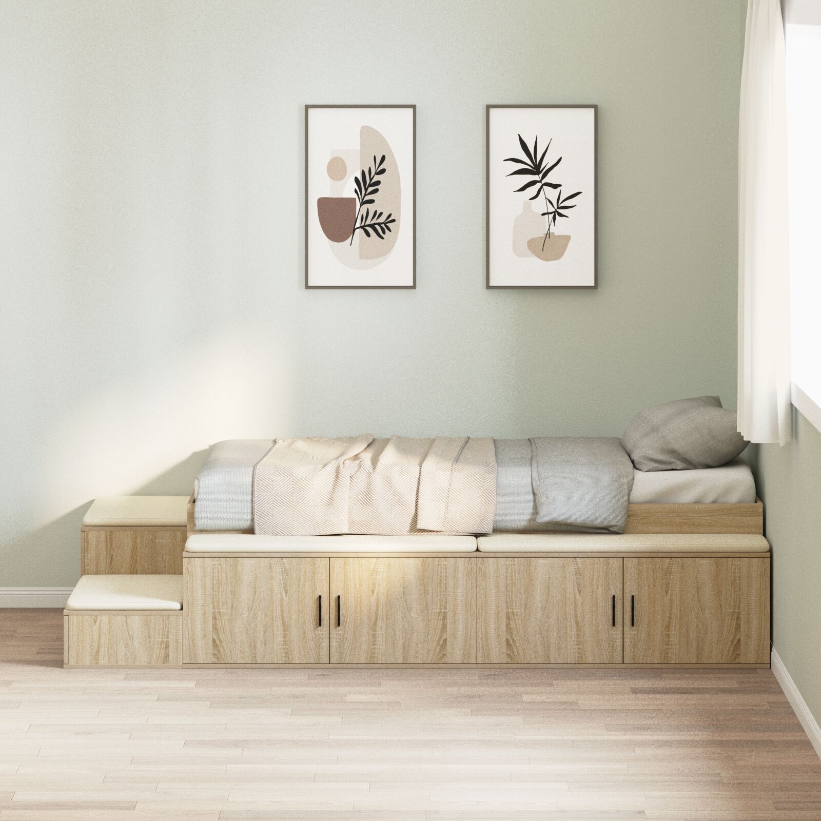 Krevet s ladicom Hrast Sonoma 80x200 cm