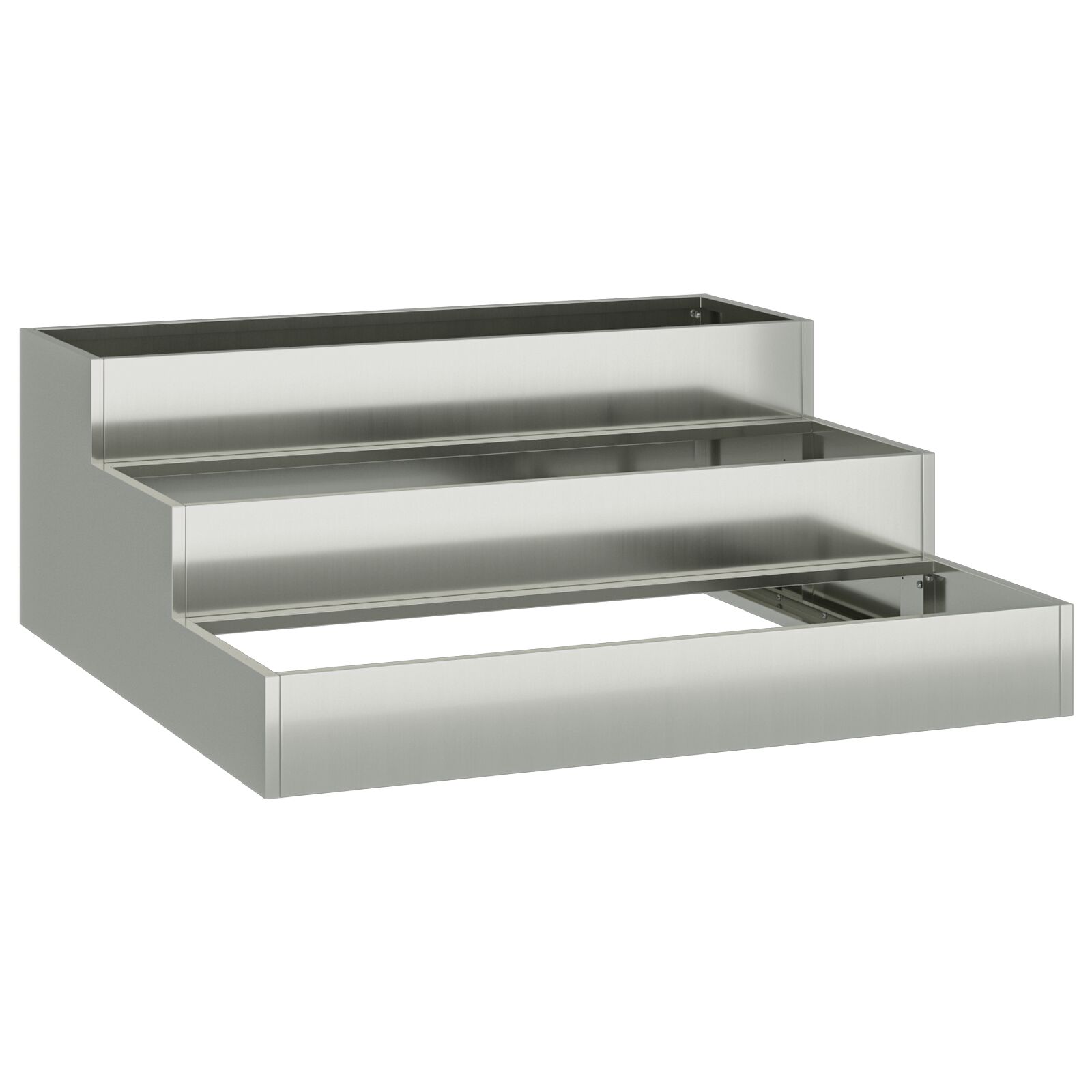 vidaXL Ghivece pentru Grădină 3-Uluci 90x90x35 cm Oțel galvanizat