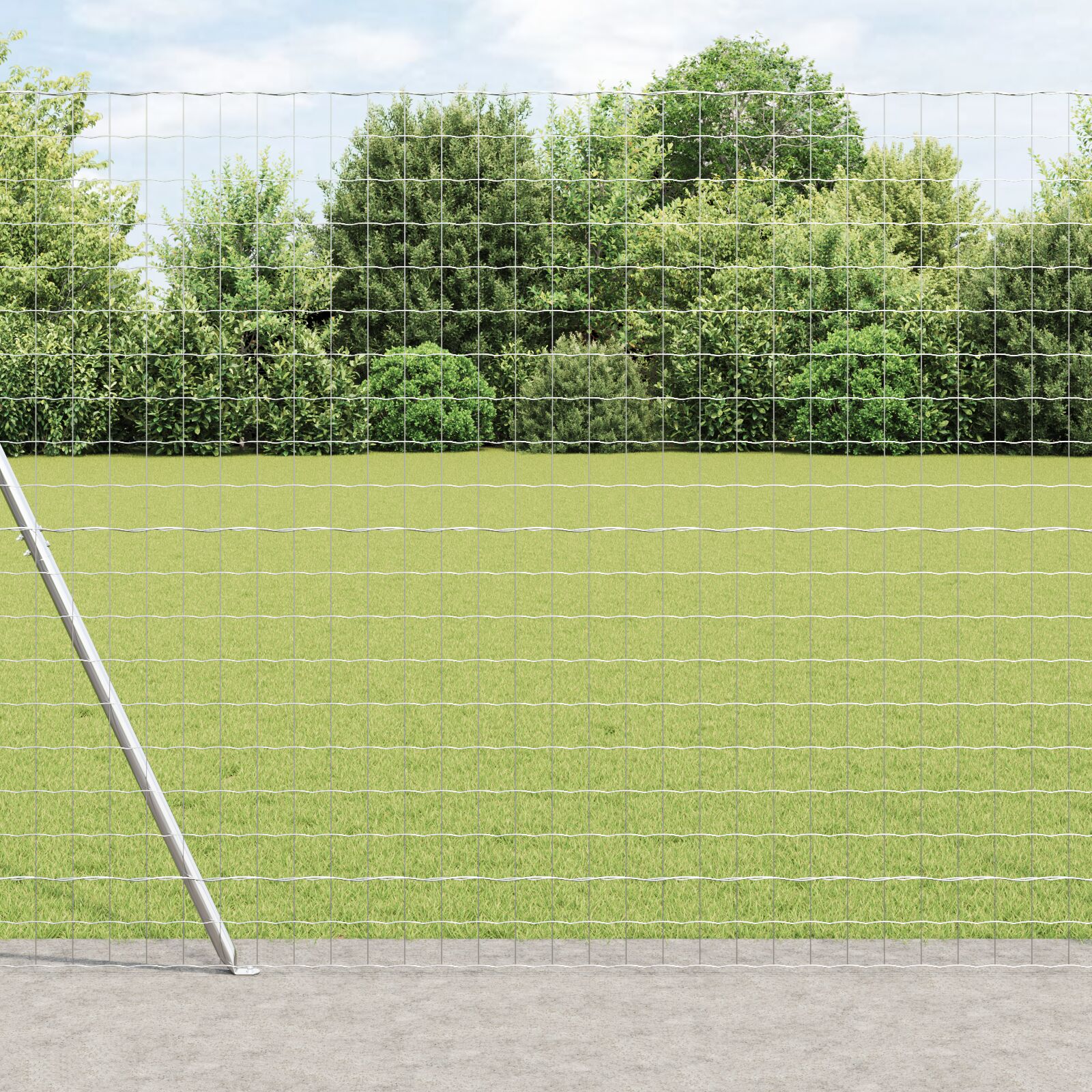 Euro Hegn med 7 Flanged Posts 1,4x10 m Galvaniseret Stål