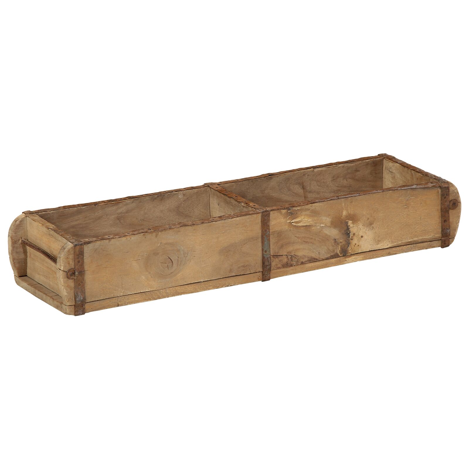 Tálcák 4 db 60,5x15x9 cm Tömör Fa Újrahasznosított 