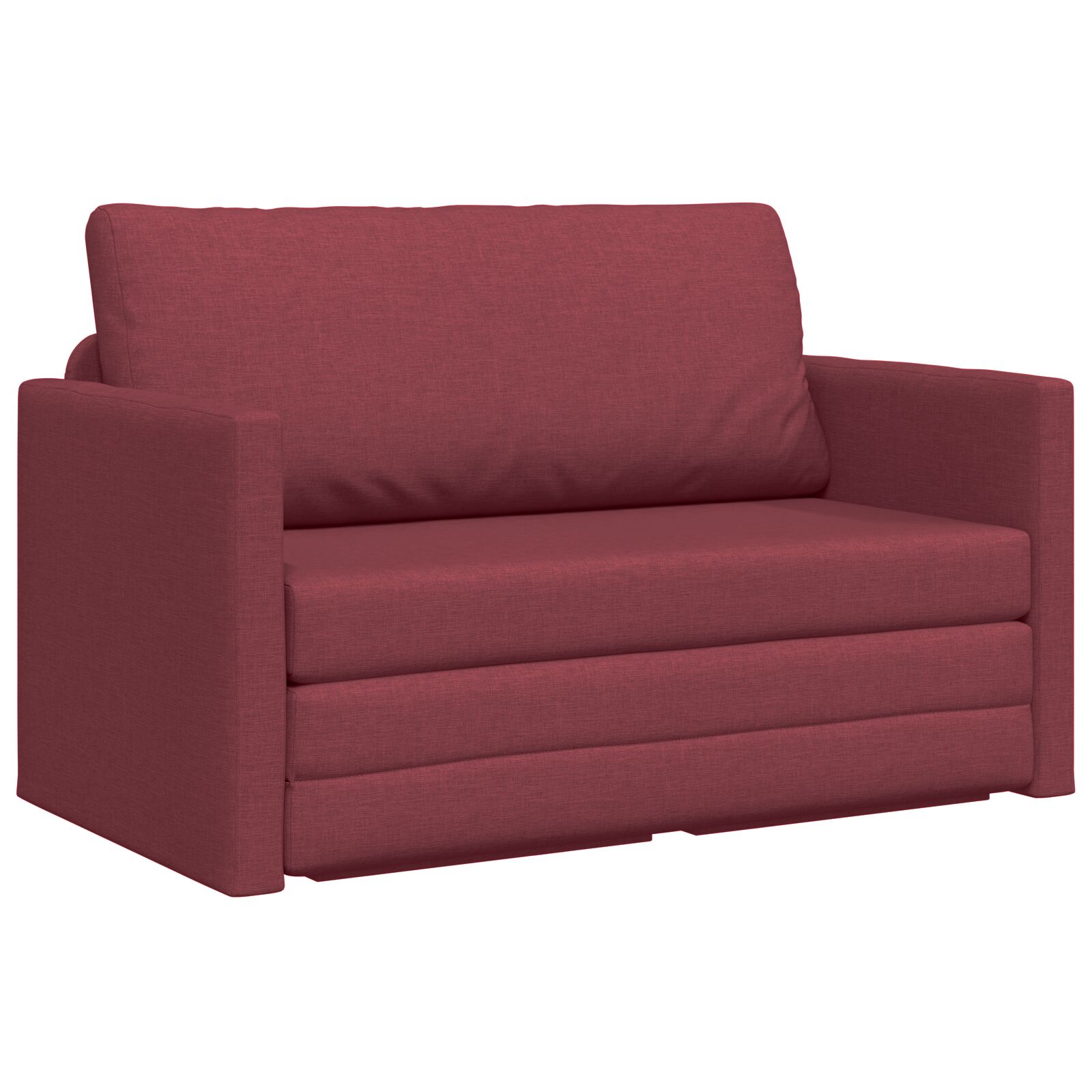 vidaXL podna sofa na krevet 2-u-1 boja vina 124x71x78 cm tkanina