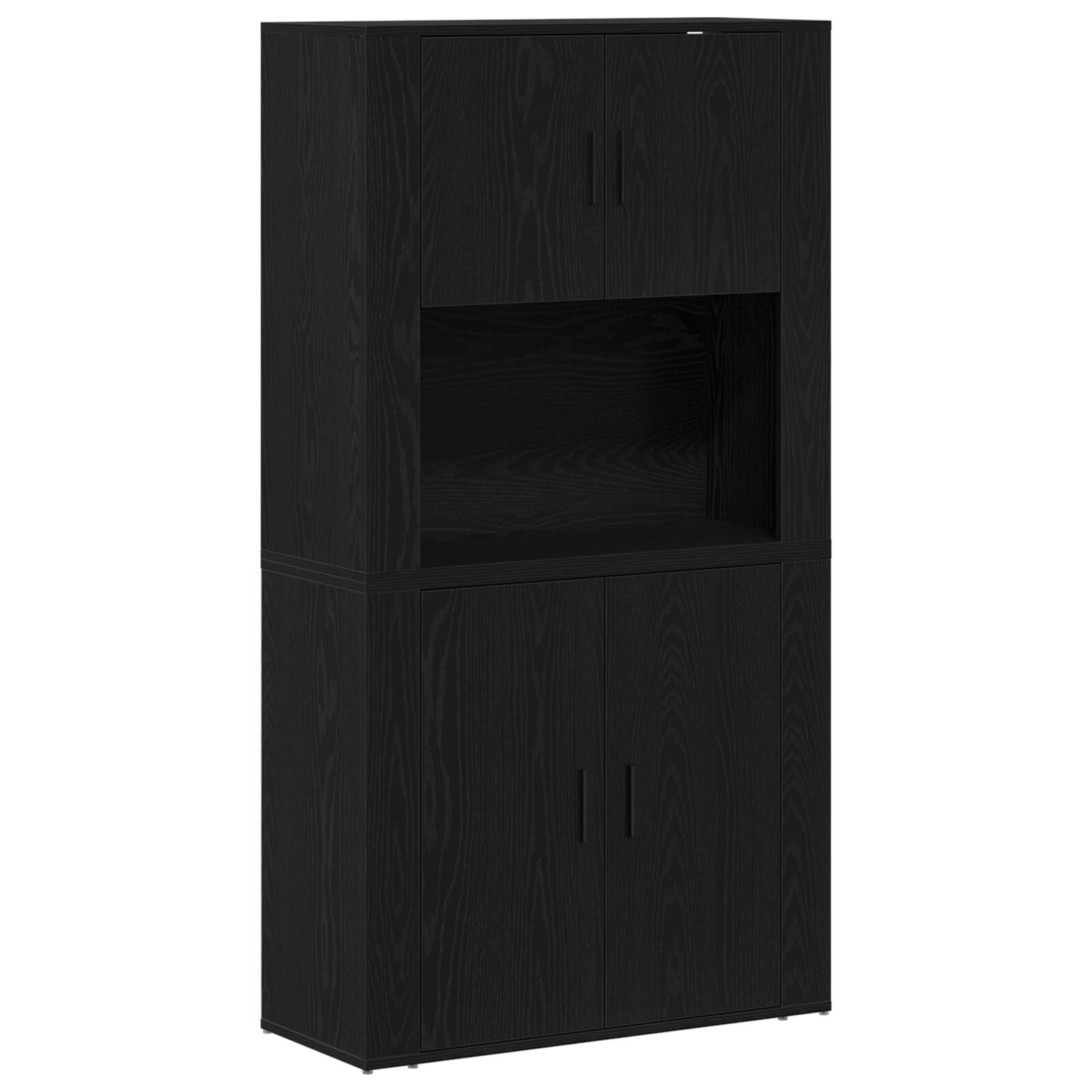 vidaXL Visoki ormarić Crni hrast 80x33x150 cm Konstruirano drvo