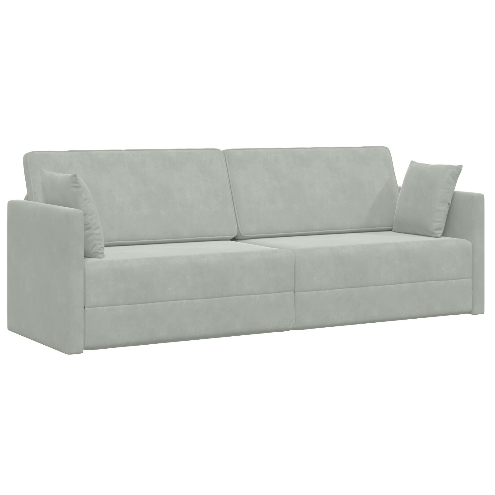vidaXL Kauč krevet na podu 2-u-1 Svijetlosivi 213x144x60 cm