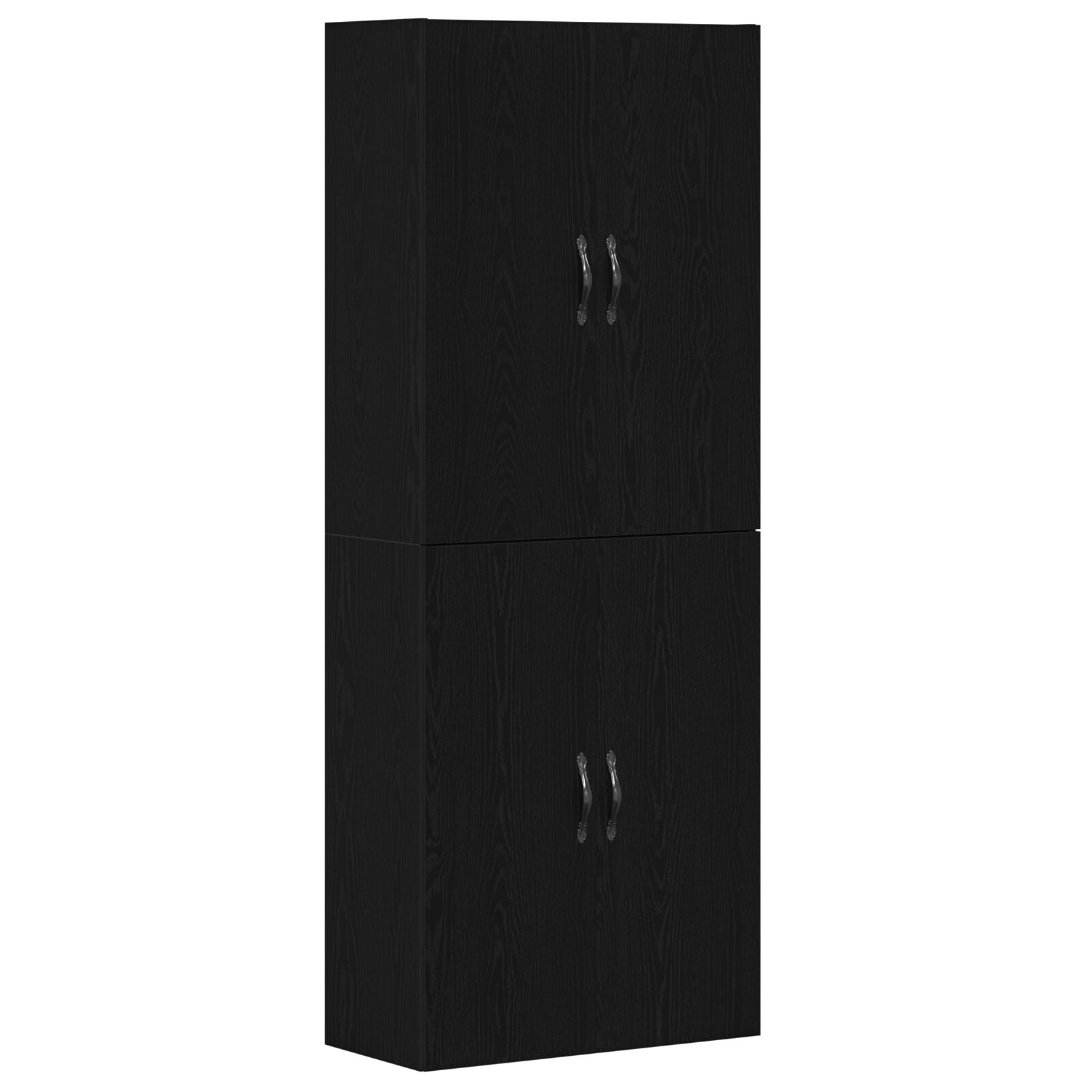 vidaXL Ormari 2 kom Crna Orah 69,5x34x180 cm Konstruirano drvo