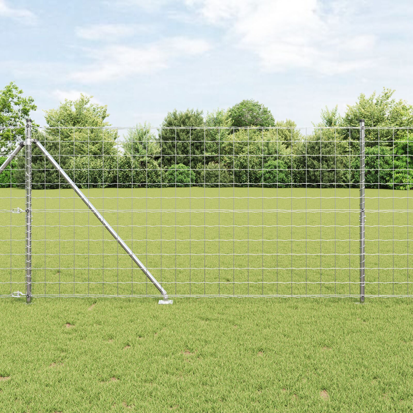 Euro Hegn med 7 SPIKE Stolper 1,4x10 m Galvaniseret Stål