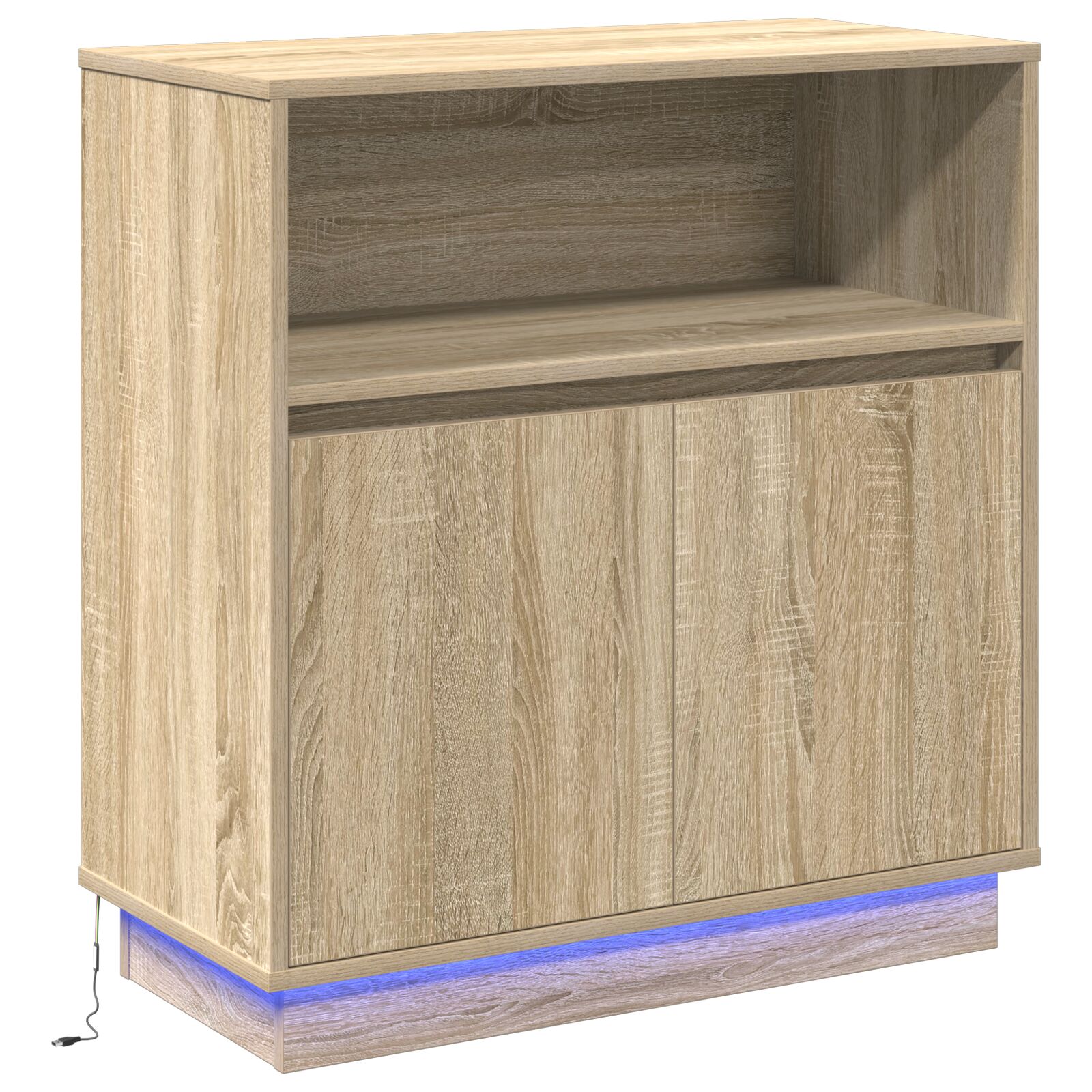 Sideboard s LED osvjetljenjem Sonoma hrast 71x34,5x75 cm Igrački drvo