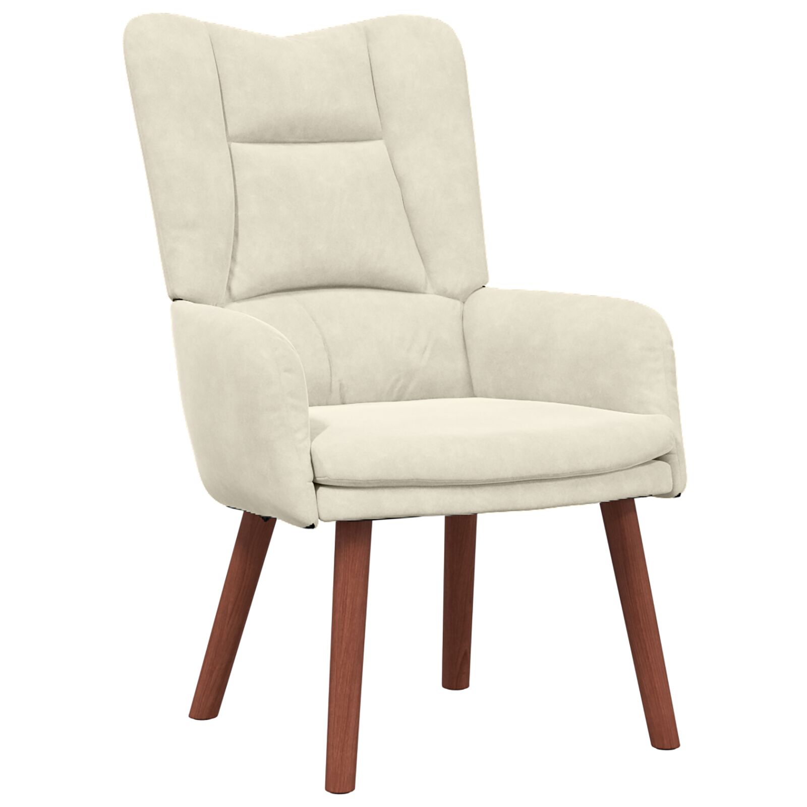 Afslappende Stol Cremevelour