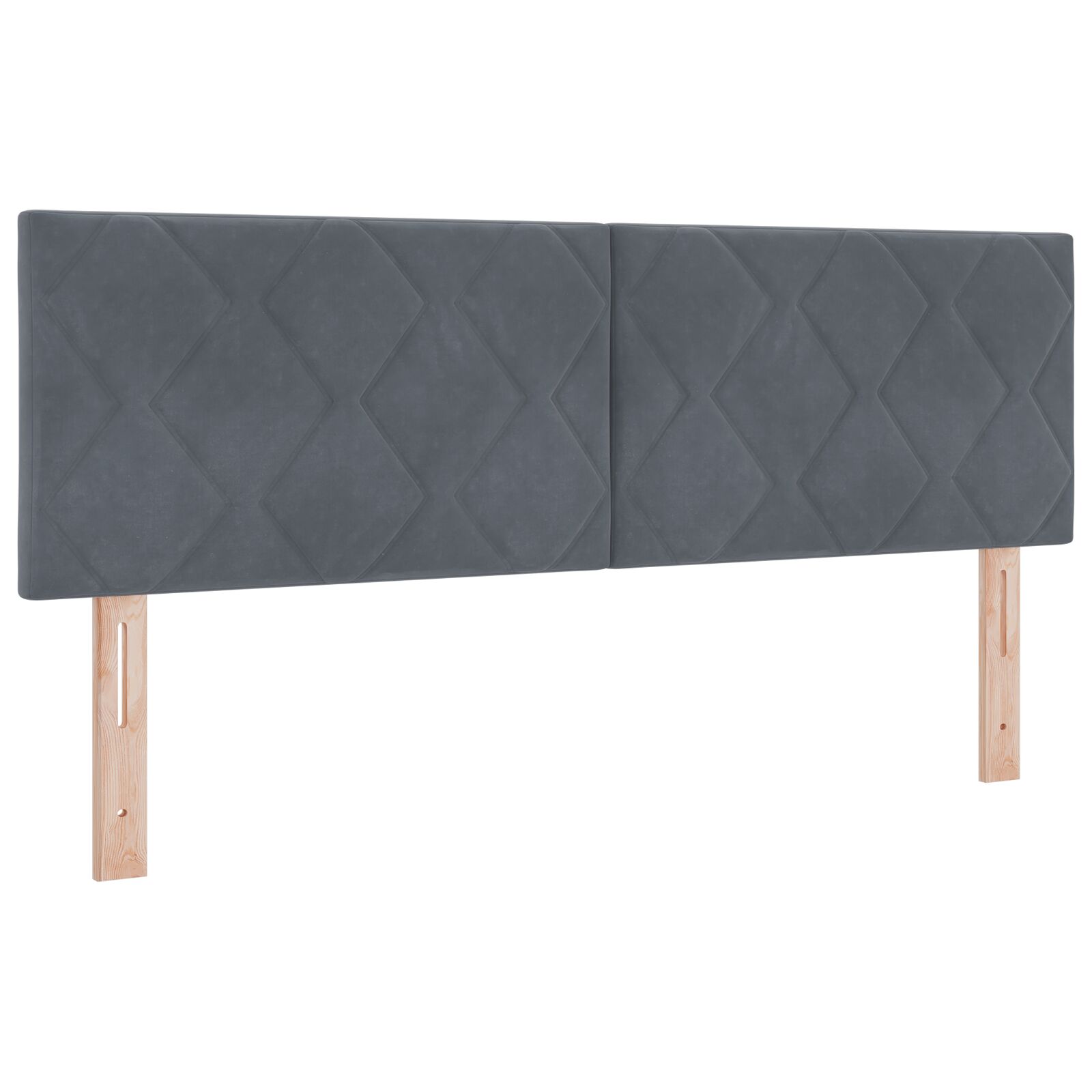Sängynpääty Timanttipalapeli Design Tummanharmaa 160 cm Sametti