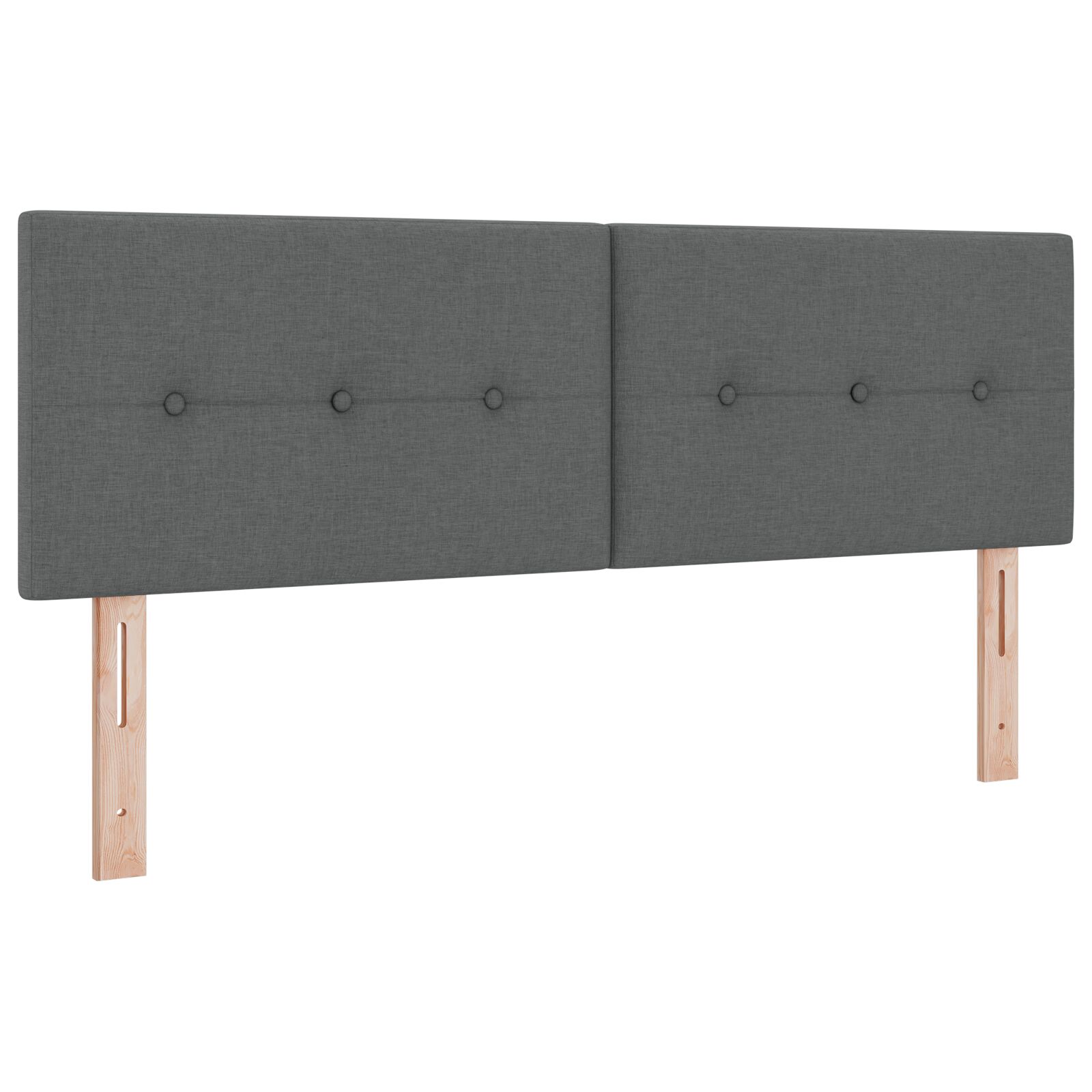 Hovedgærde med knapper, mørkegrå, 160 cm stof