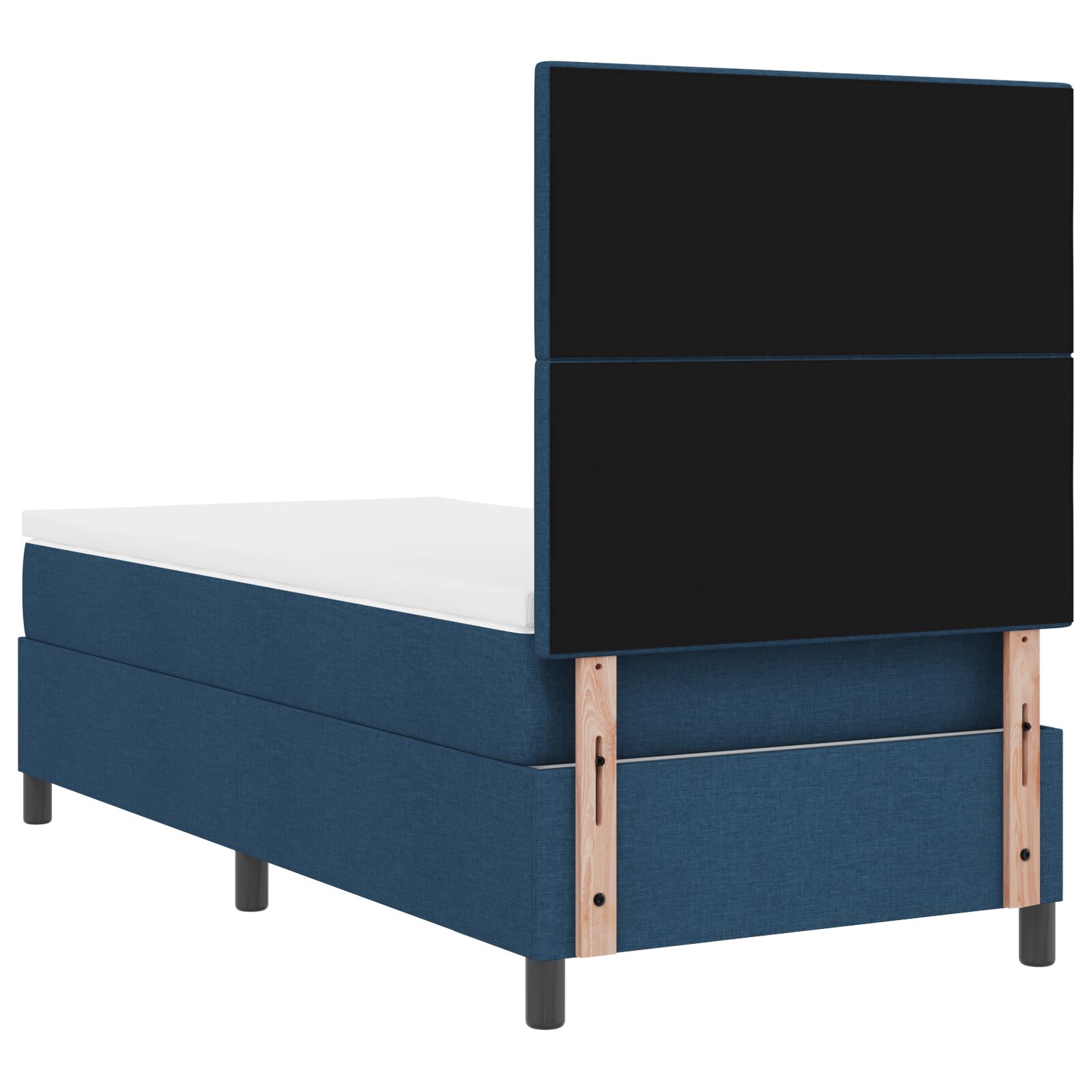 Box spring ágy matraccal kék 100x200 cm szövet 