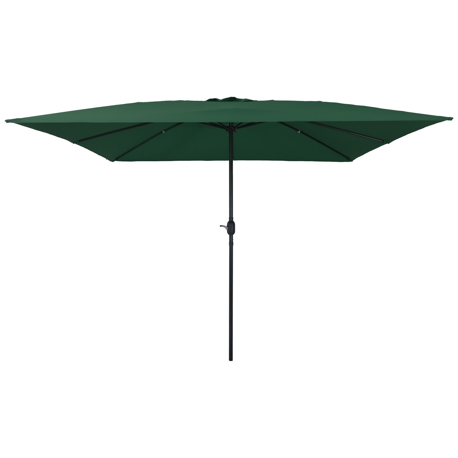 Kvadratni vrtni suncobran 295x245 cm Zelena