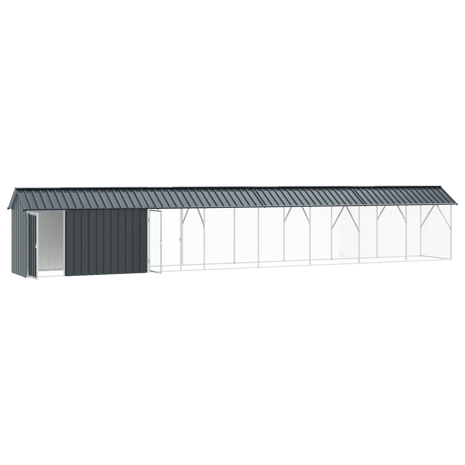 Madárketrec Kiterjesztéssel Antracit 112x838x141 cm Acél 