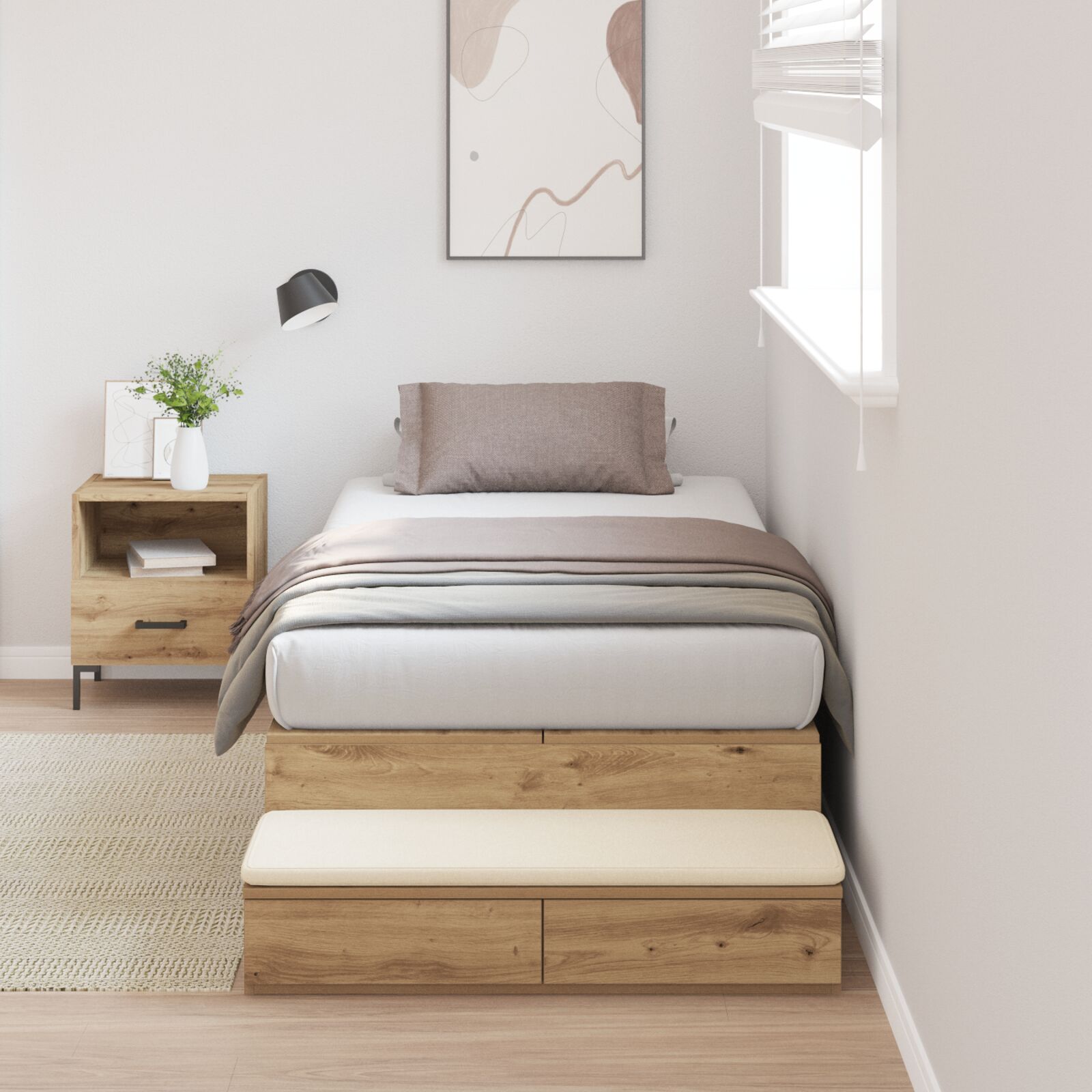okvir kreveta umjerskog hrasta 80x200 cm