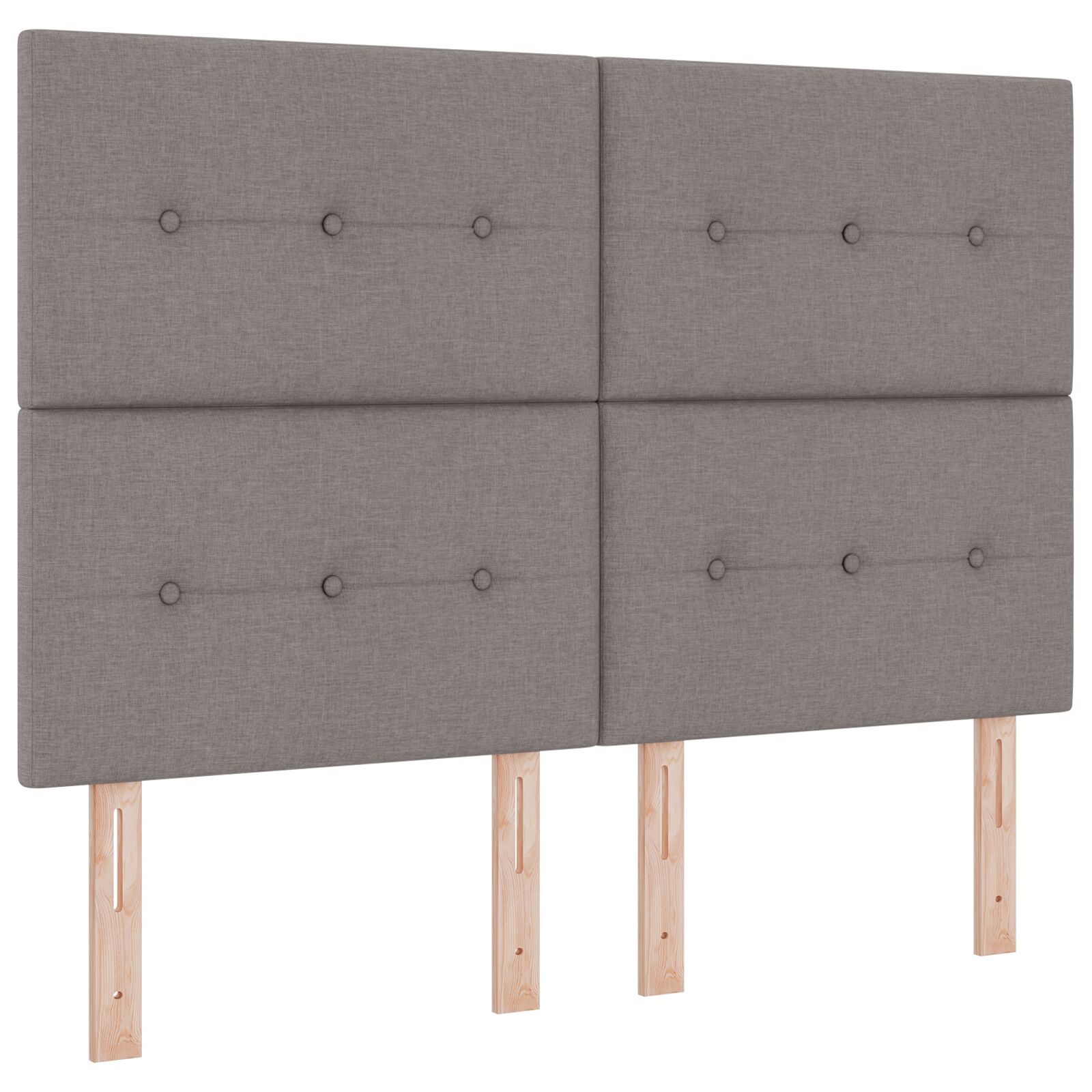 Hovedgavl Knapper Tufted Taupe 140 cm Stof