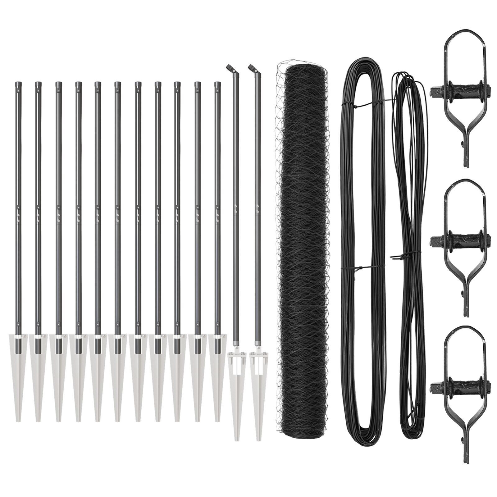 vidaXL Set ogradnih panela Set od 2 Siva Metal Standard Izdržljivo