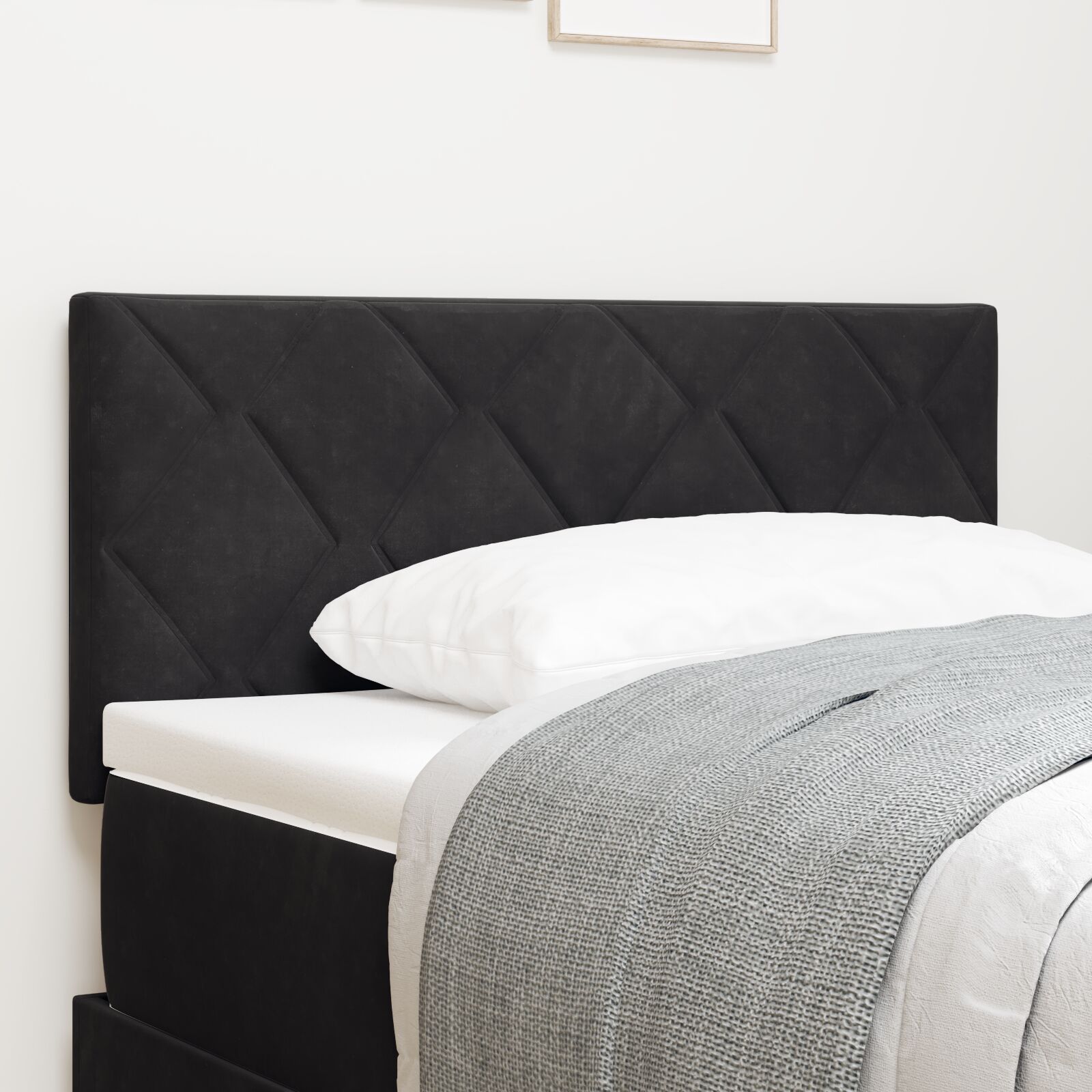 Pääty Timanttiblokit Design Musta 90 cm Sametti