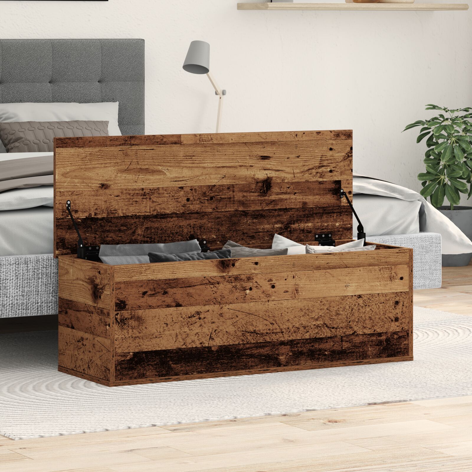 vidaXL Aufbewahrungsbox aus altem Holz 102x35x35 cm aus Qualitäts-Holz