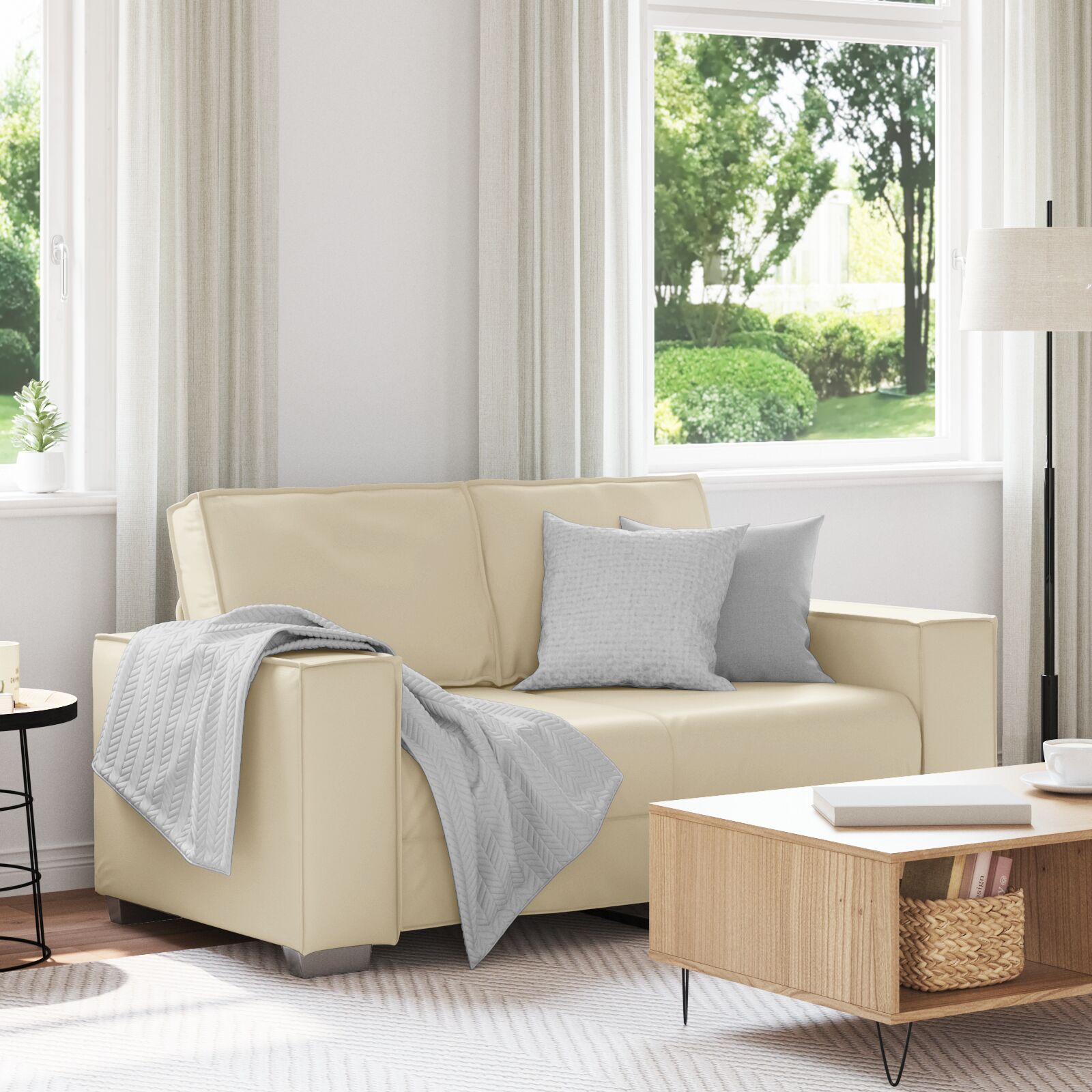 vidaXL Sofa Creme