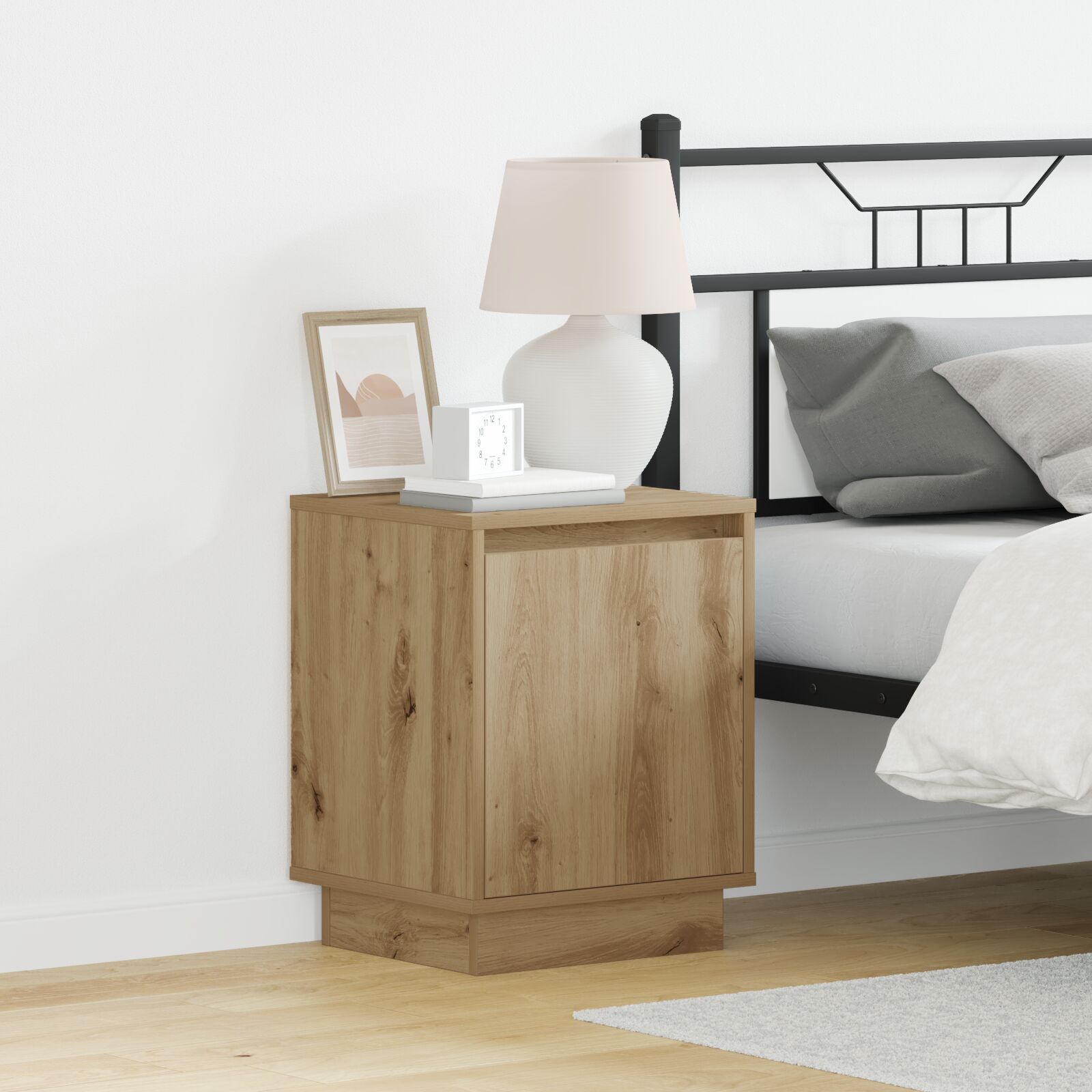 vidaXL Nachttische Artisan Eiche Holzwerkstoff 39 x 34,5 x 50 cm