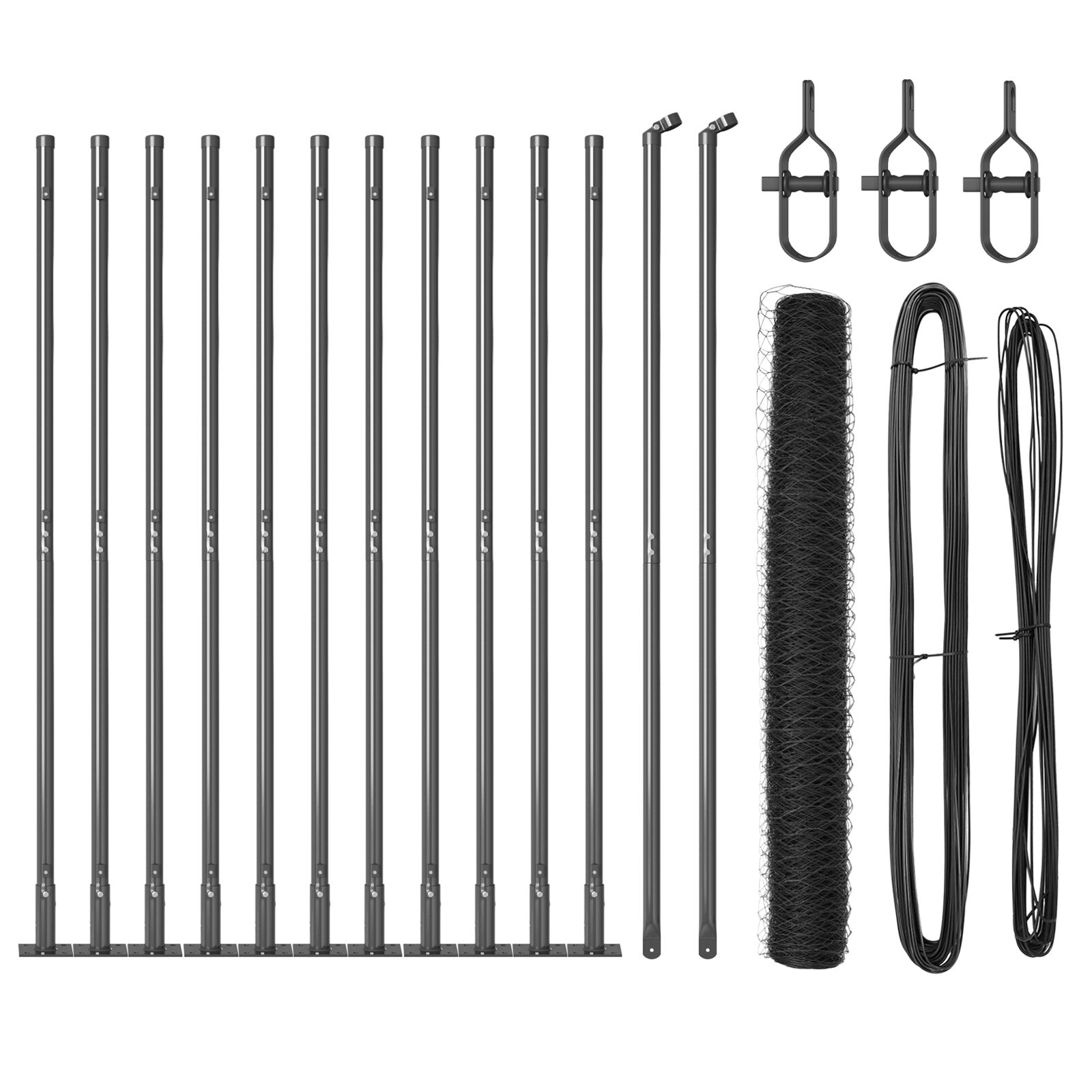 vidaXL Set Ograde Set od 2 Siva Metal 25 x 1.2 m Izdržljivo