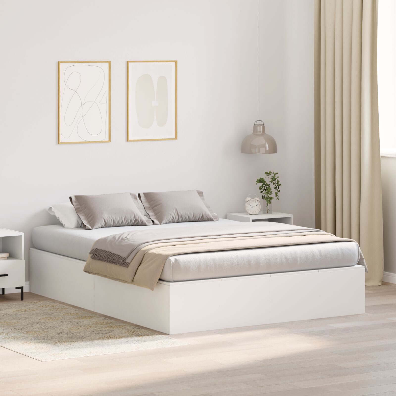 Hoiuvoodi Raam Valge 140x190 cm