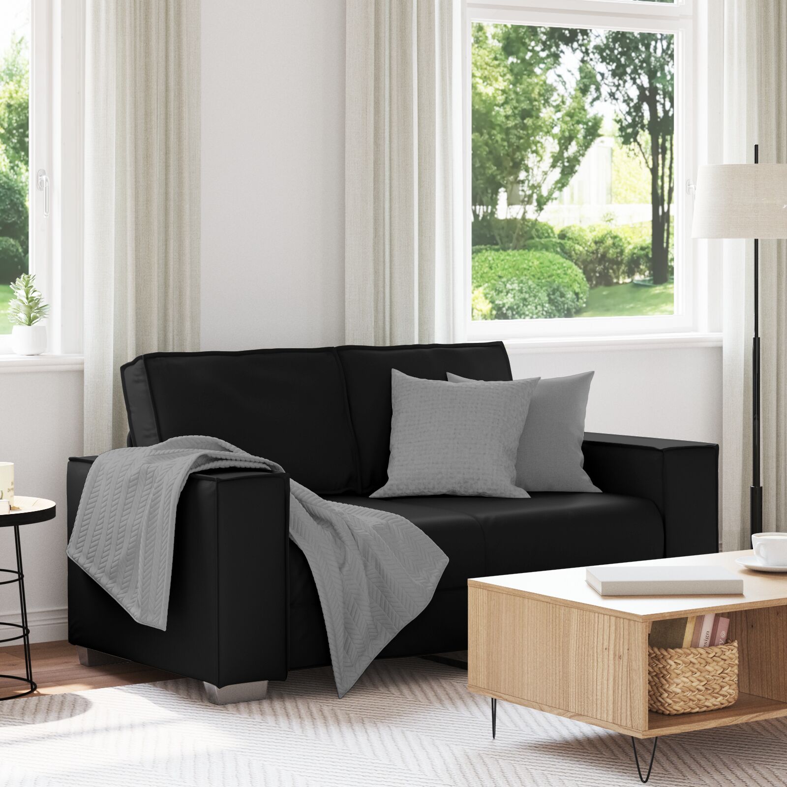 vidaXL Sofa Schwarz