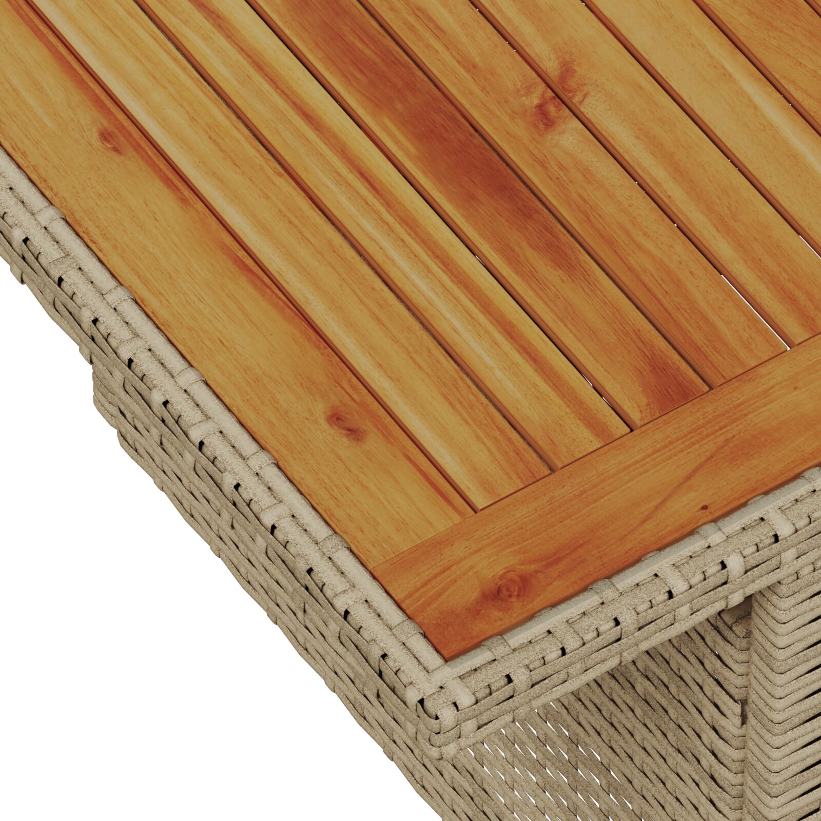 vidaXL 6-delige Tuinbank Set met Kussens Beige Poly Rattan - Afbeelding 9