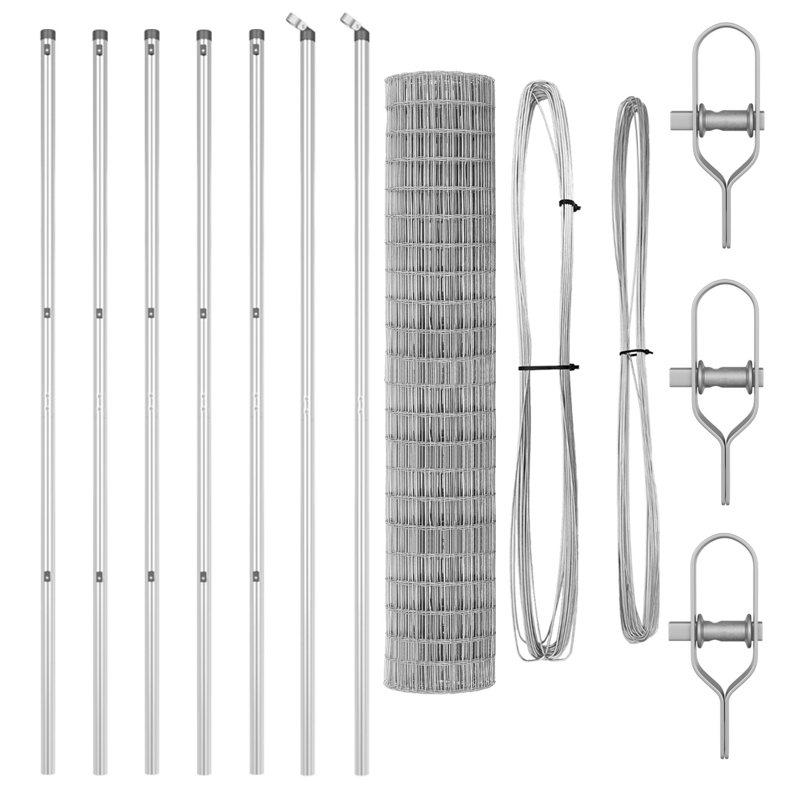 vidaXL Euro ograda s 7 stupova 1.6x10 m Galvanizirani čelik