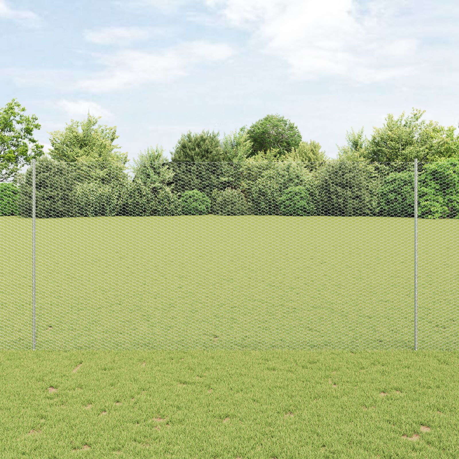 Hegnspæle 10 stk U-Kanal 160 cm galvaniseret stål, vidaXL Sekskantet hegn 1,6x10 m galvaniseret stål