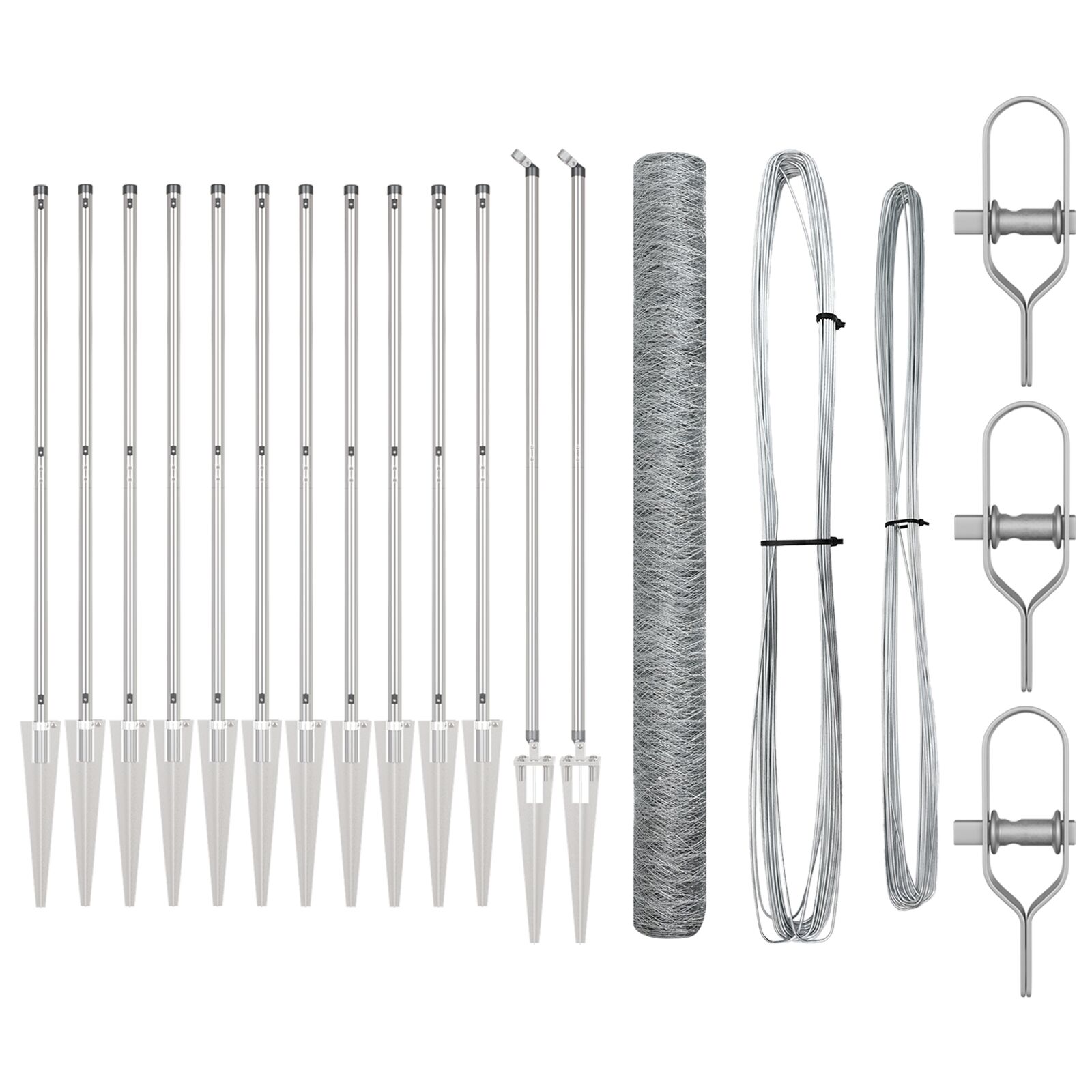 vidaXL Set za ograde Set od 2 Pocinčani čelik 25 x 1,5 m Izdržljivo