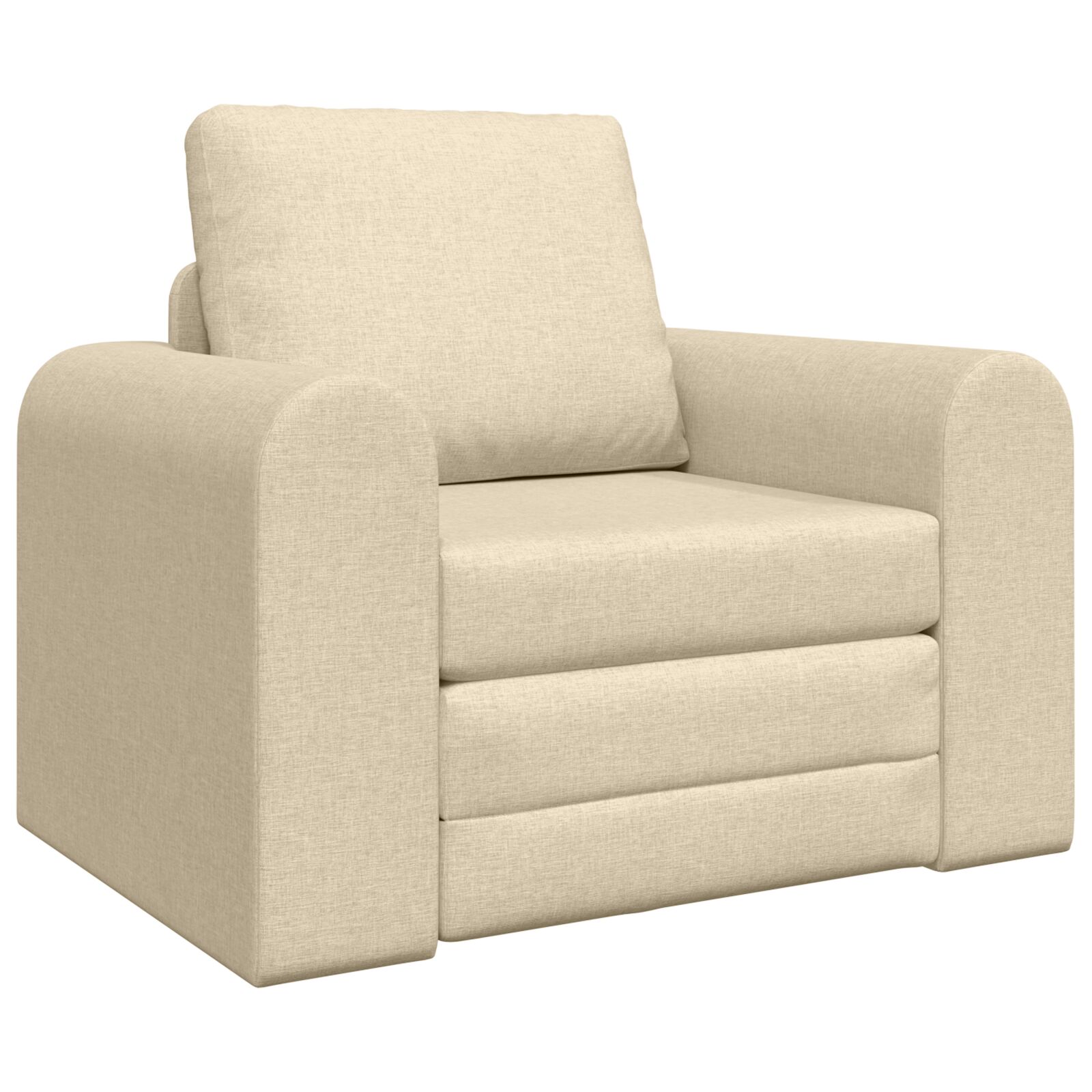 vidaXL Podni Kauč Krevet 2-u-1 Krem 98x71x83 cm Tkanina