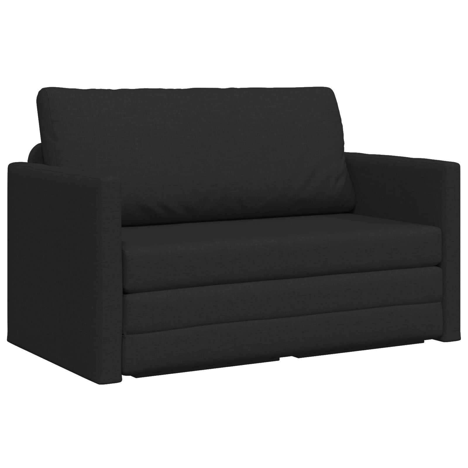 vidaXL Kauč na podu 2-u-1 Crni 124x71x78 cm Tkanina