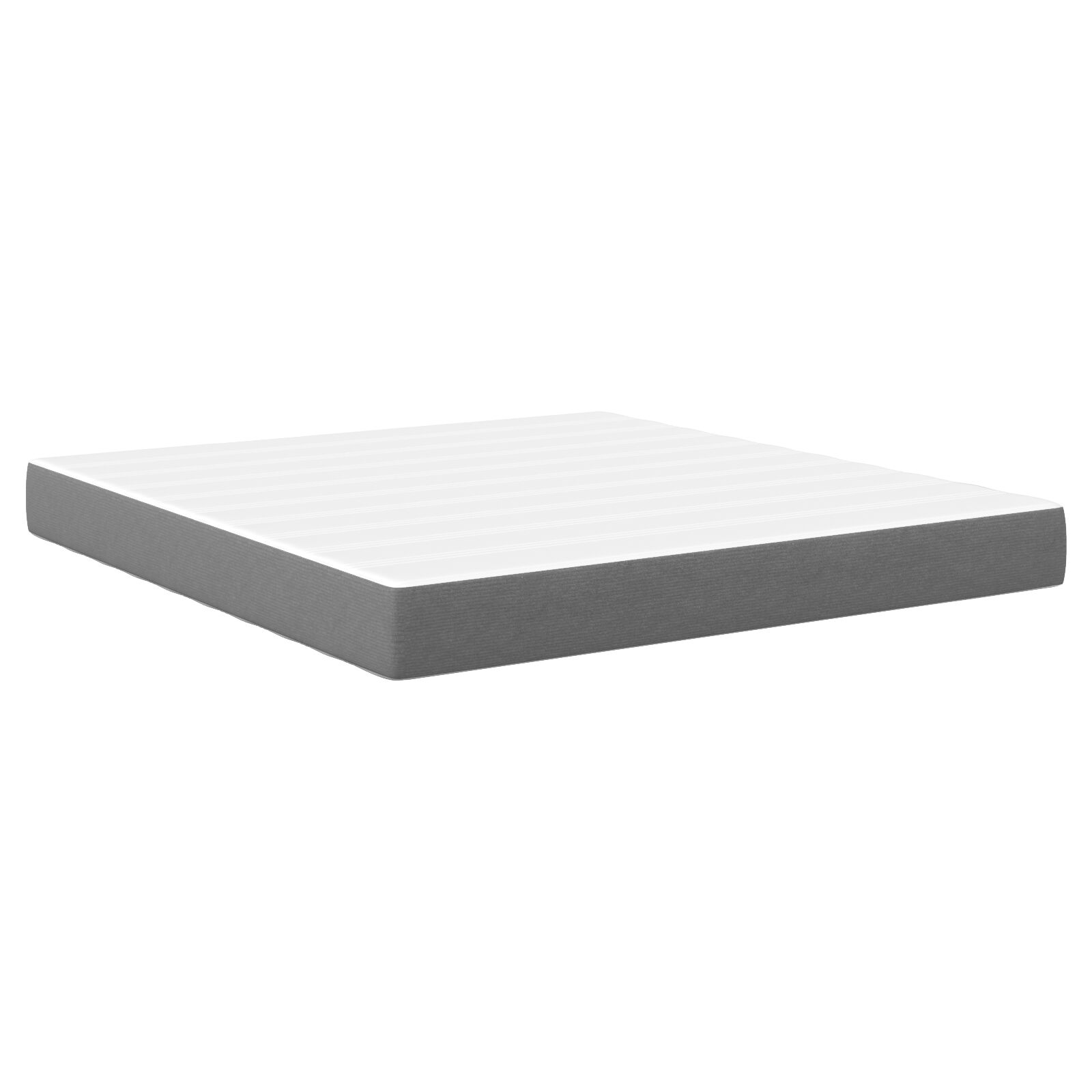 Pocket Spring Jastuk za Krevet Svjetlosiva Srednja 180x200x20 cm Tekstil