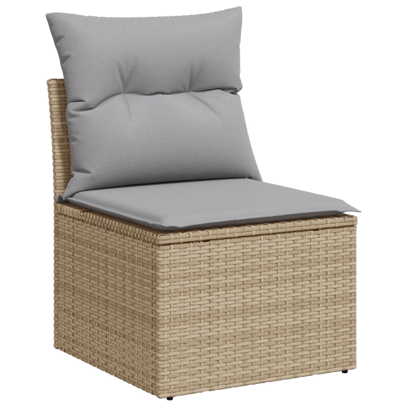 vidaXL 7-delige Tuin Sofa Set met Kussens Beige Poly Rattan Acacia - Afbeelding 5