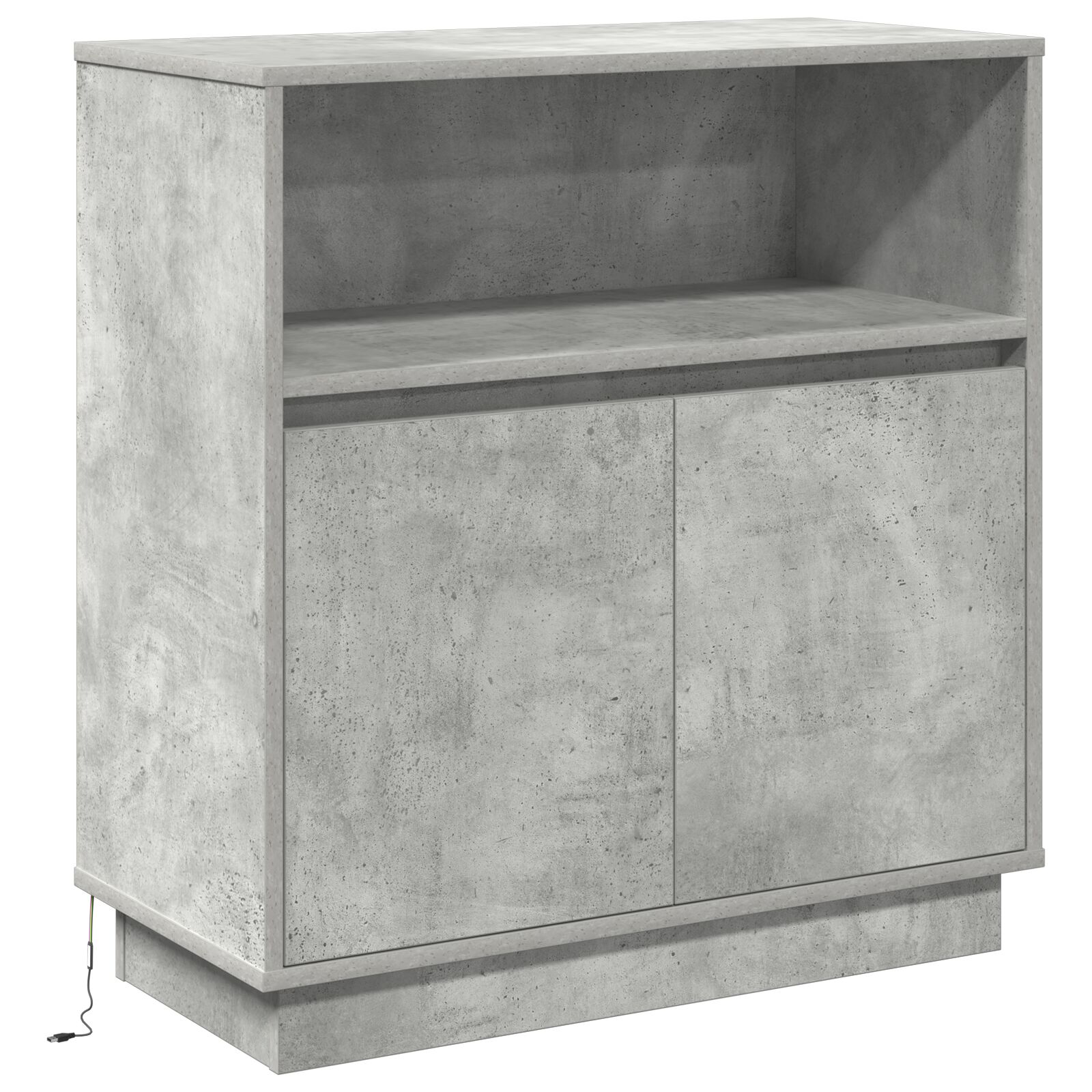 Komoda s LED-om Betonski Sivi 71x34,5x75 cm Uređeni Drvo