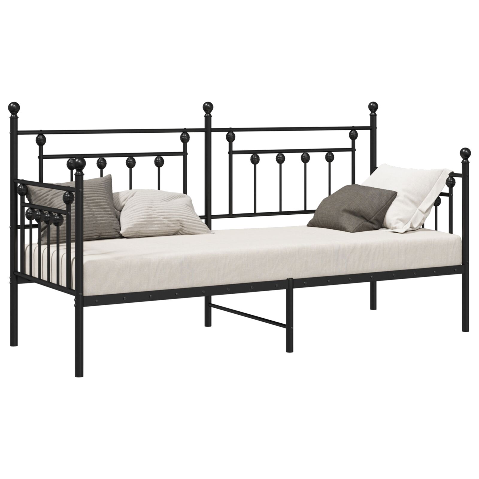 Okvir kreveta Crna Metal 75 x 190 cm Crni okvir kreveta