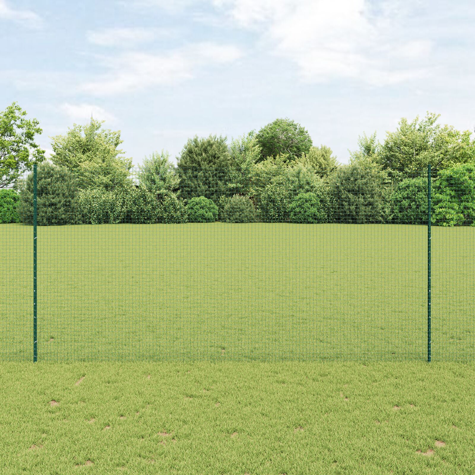 vidaXL set ograde za vrt Set od 2 Zelena Metal 25 x 1.5 m Izdržljivo