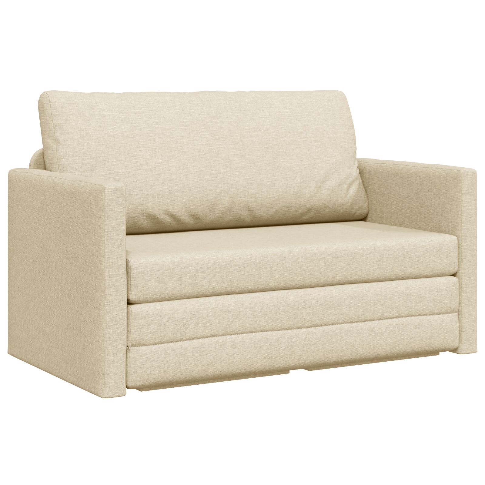 vidaXL Floor Sofa Bed 2-u-1 Krem 124x71x78 cm Tkanina