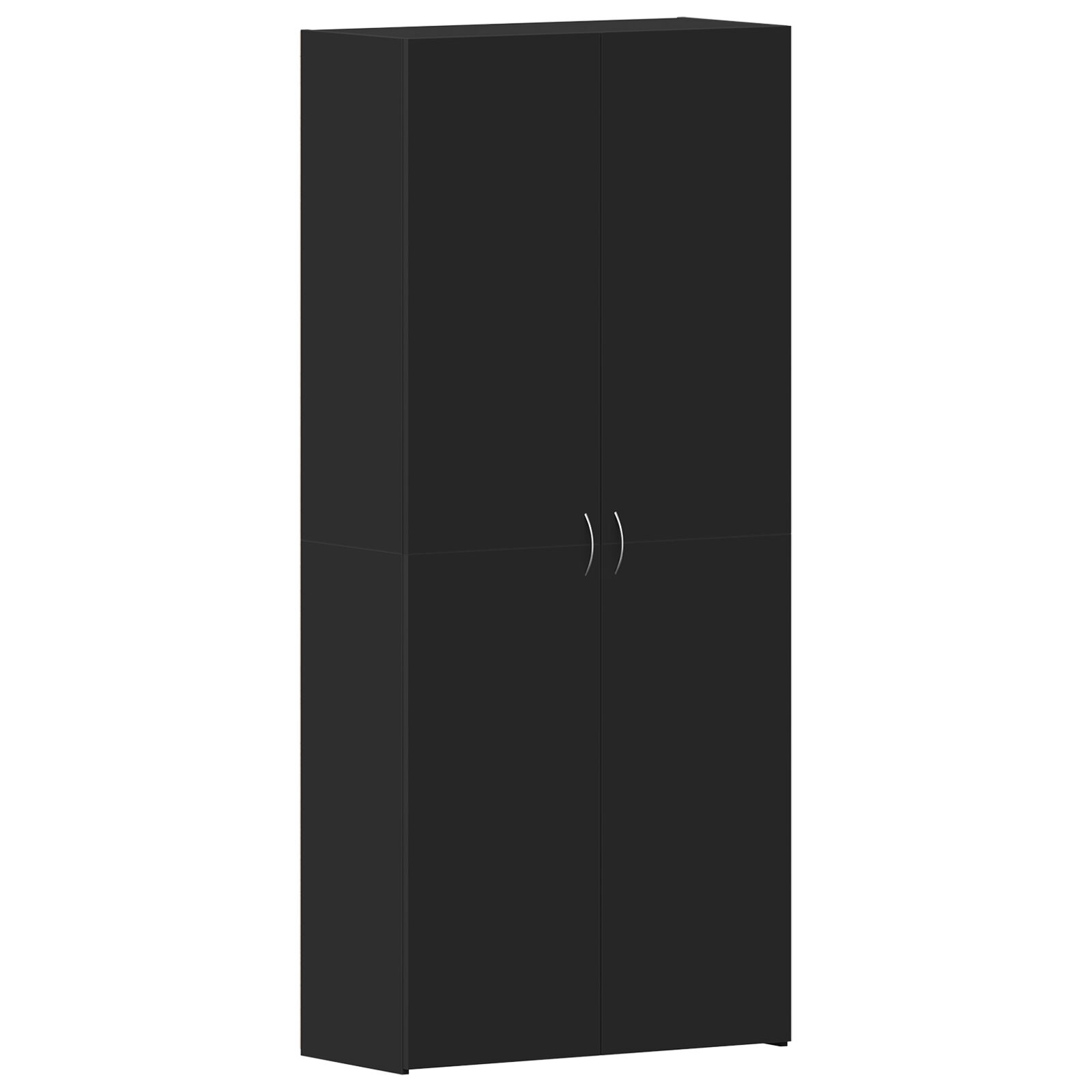 vidaXL Kabinet za cipele Crna 80x35,5x180 cm Konstruirano drvo