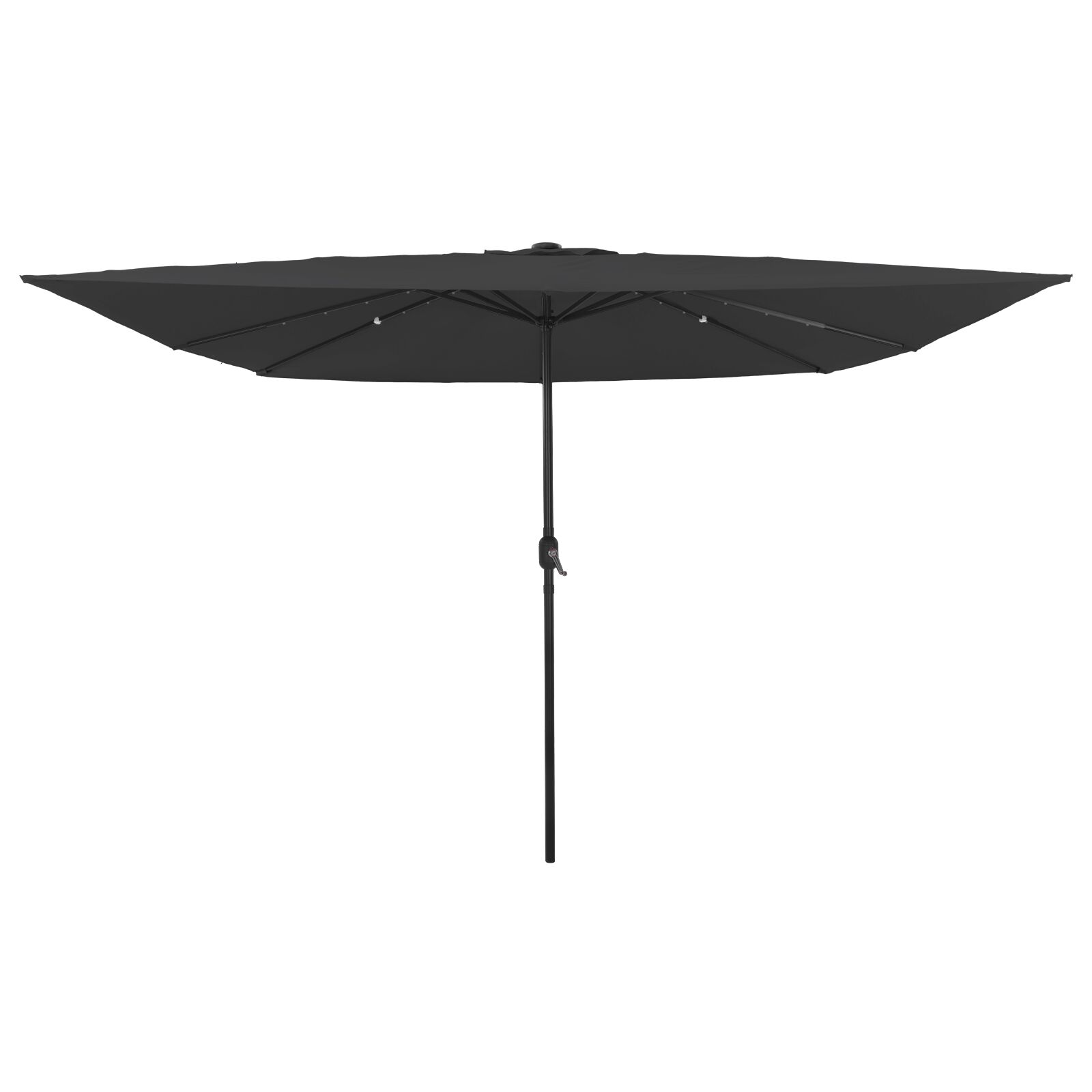 Kvadratni vrtni suncobran s LED lampicama 295x245 cm Antracit