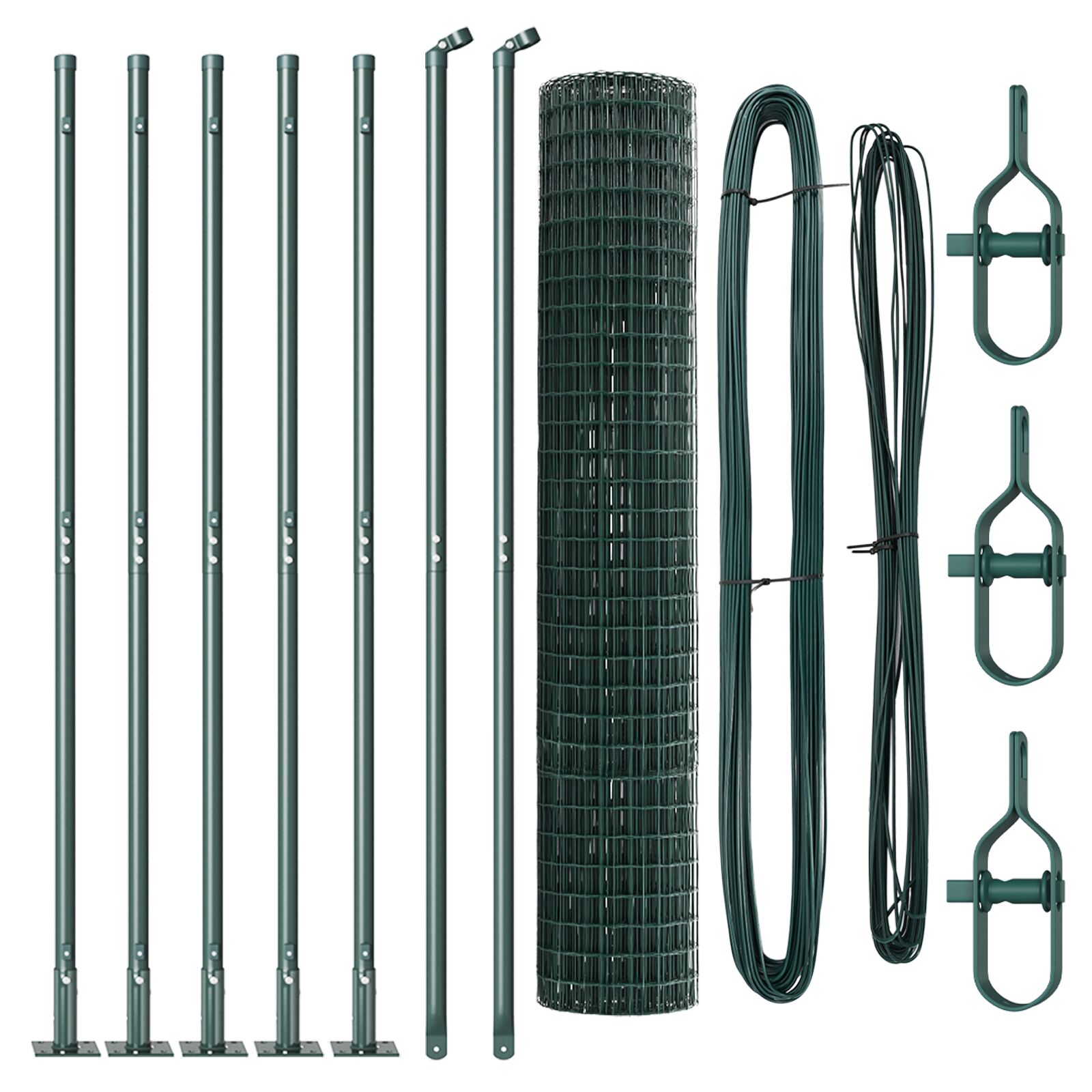 vidaXL Euro Ograda s 7 postolja s utorima 1.6x10 m od cinkovanog čelika